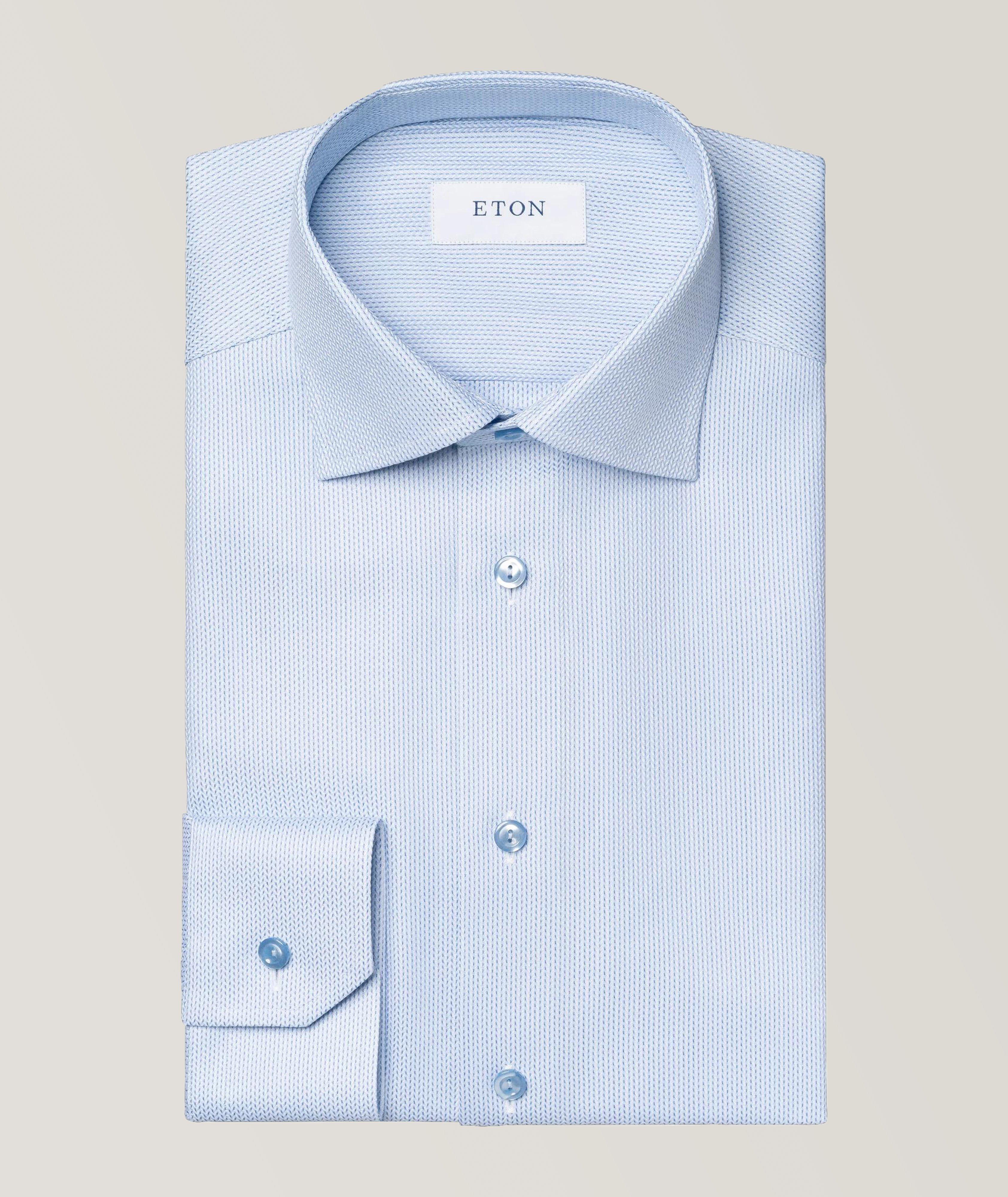 Slim-Fit Textured Twill Dress Shirt image 0