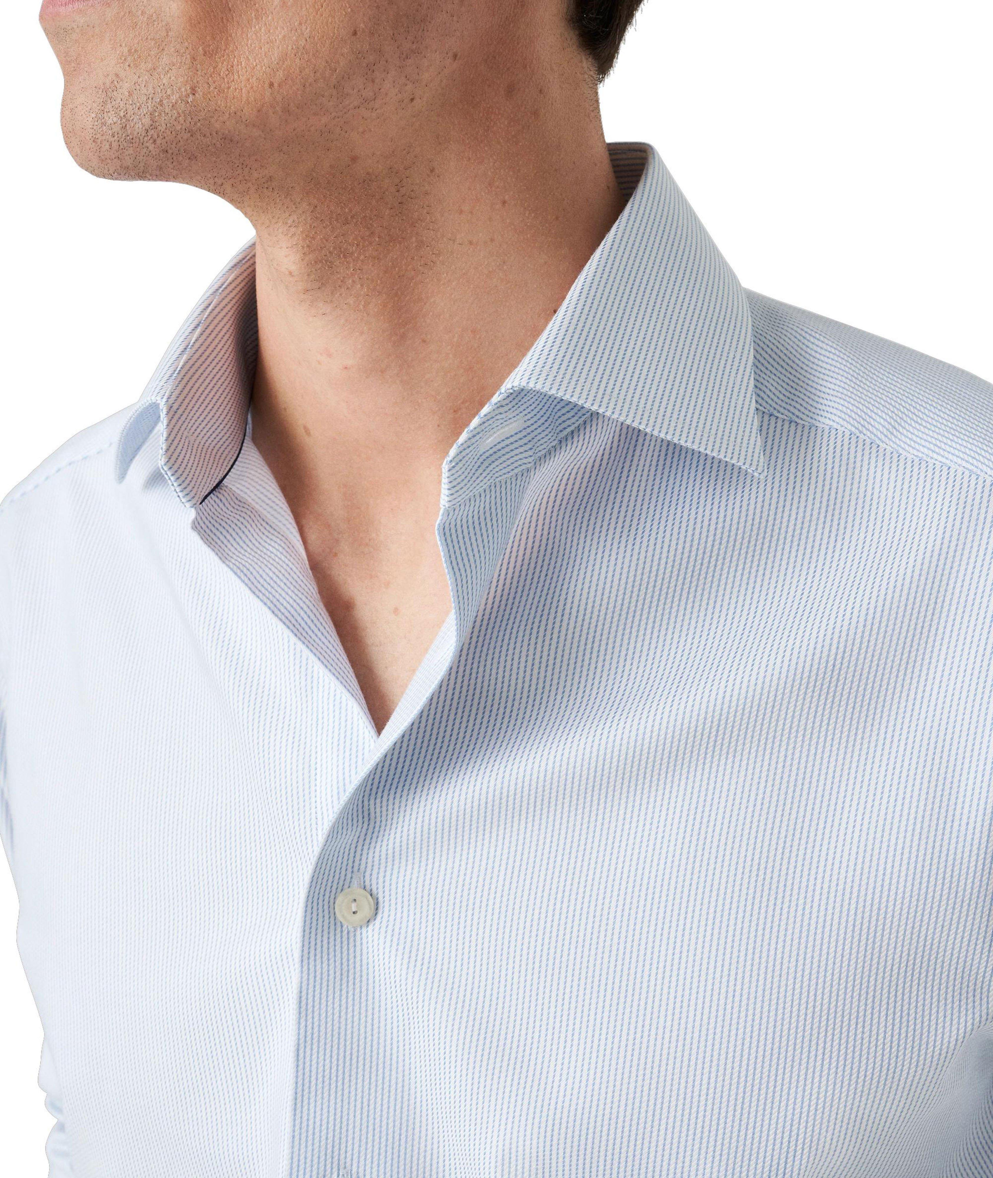 Contemporary-Fit Striped Tencel-Blend Dress Shirt image 3