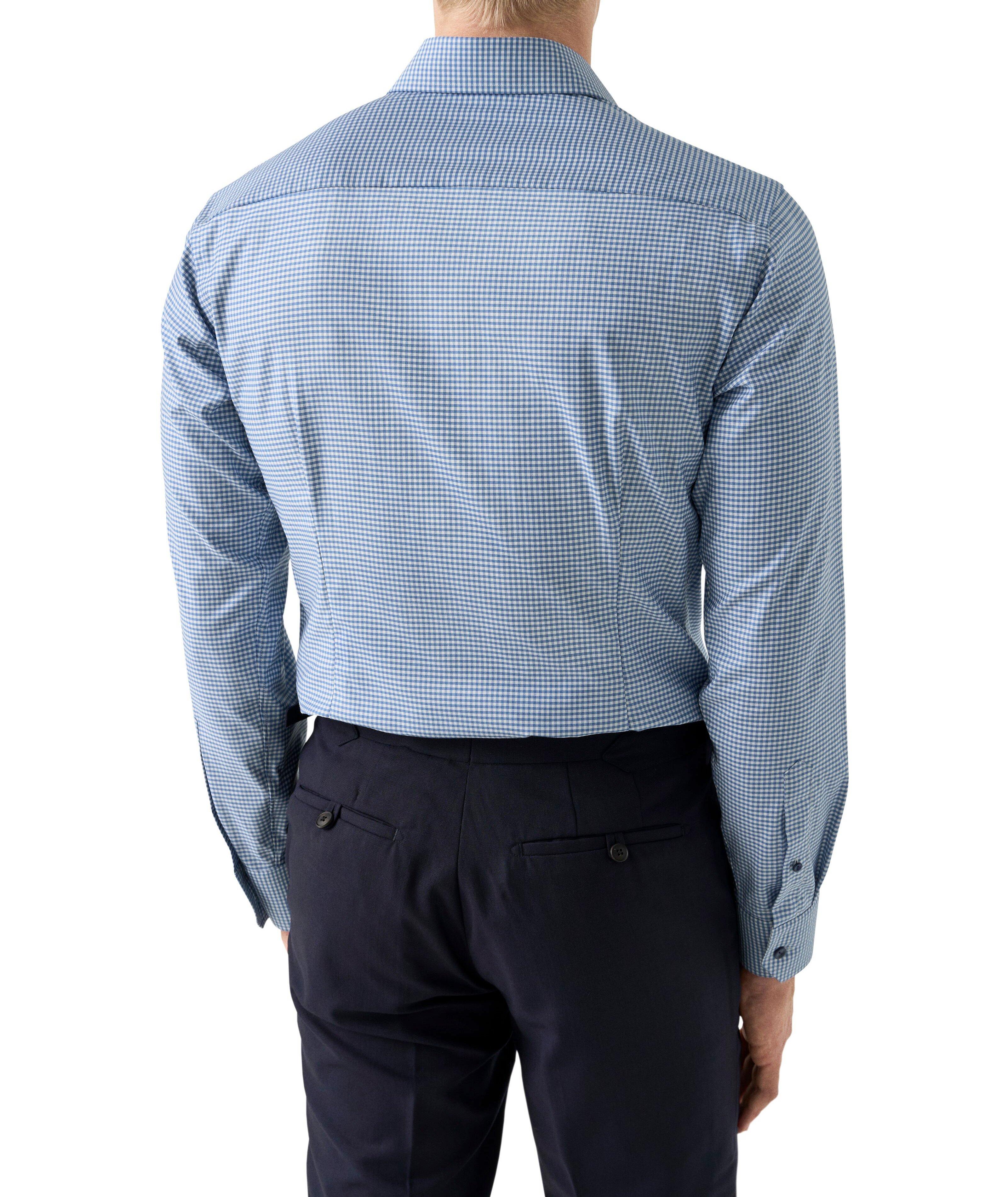 Contemporary-Fit Check Tencel-Blend Dress Shirt  image 2