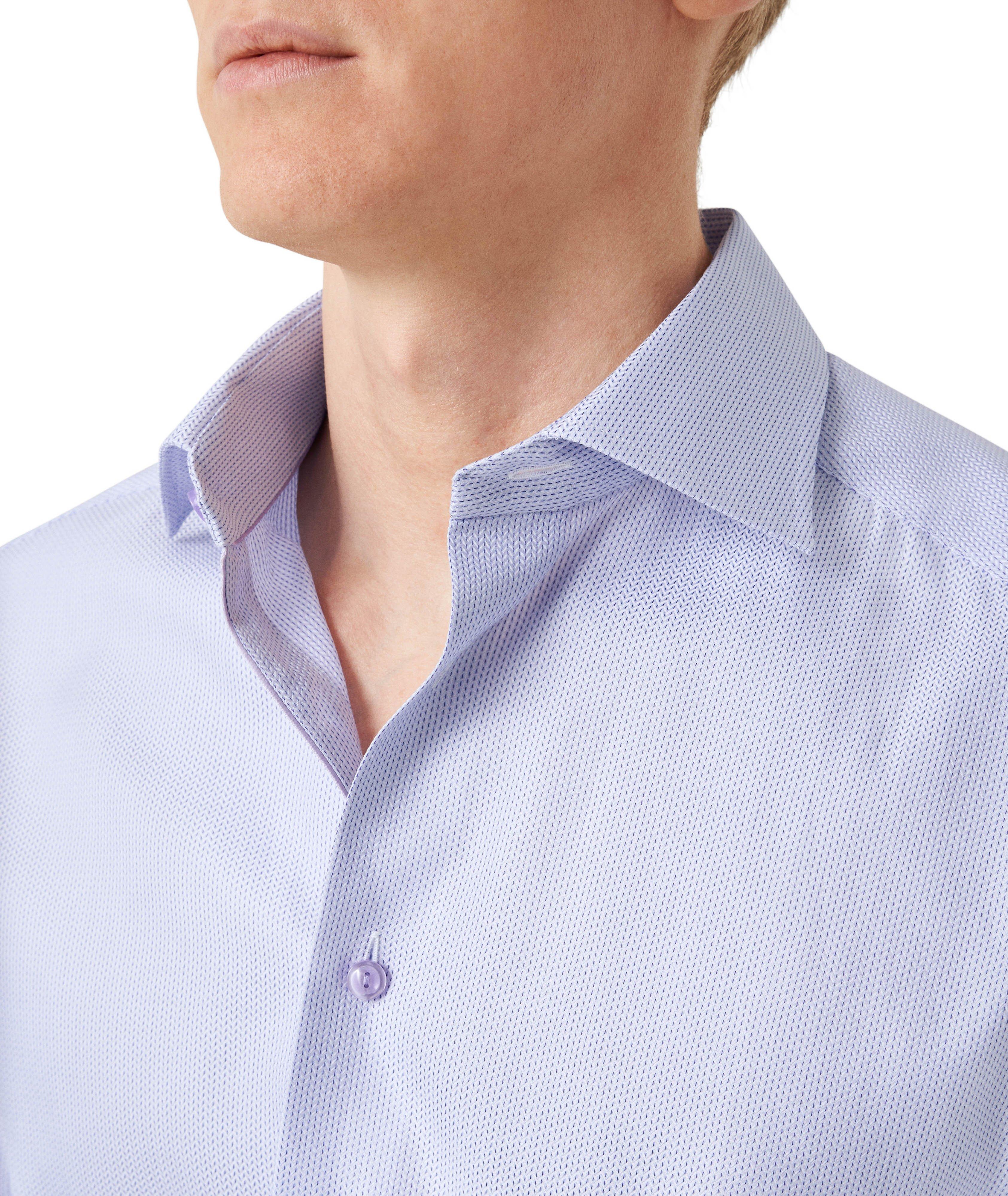 Slim-Fit Textured Twill Dress Shirt image 3