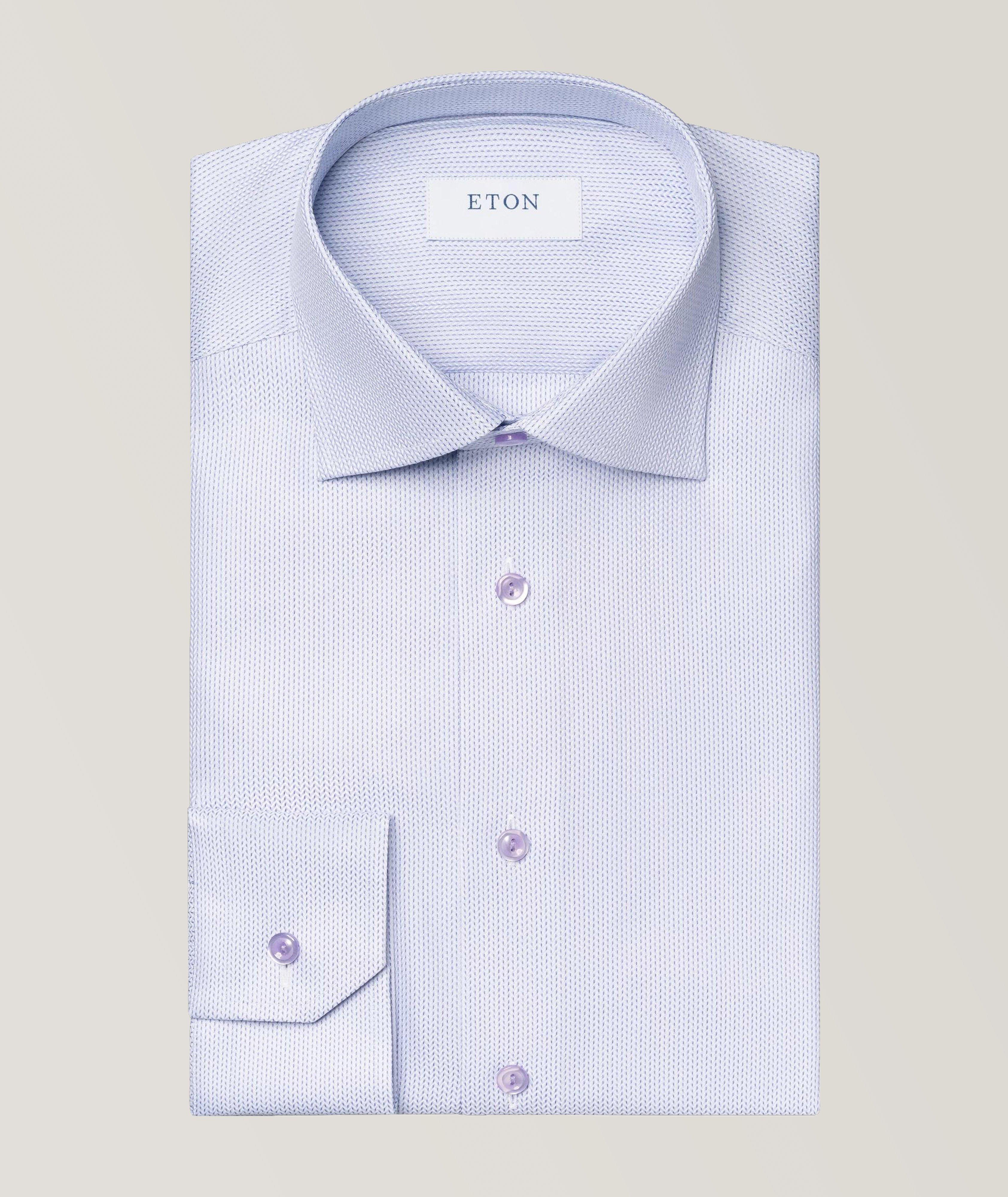 Slim-Fit Textured Twill Dress Shirt image 0