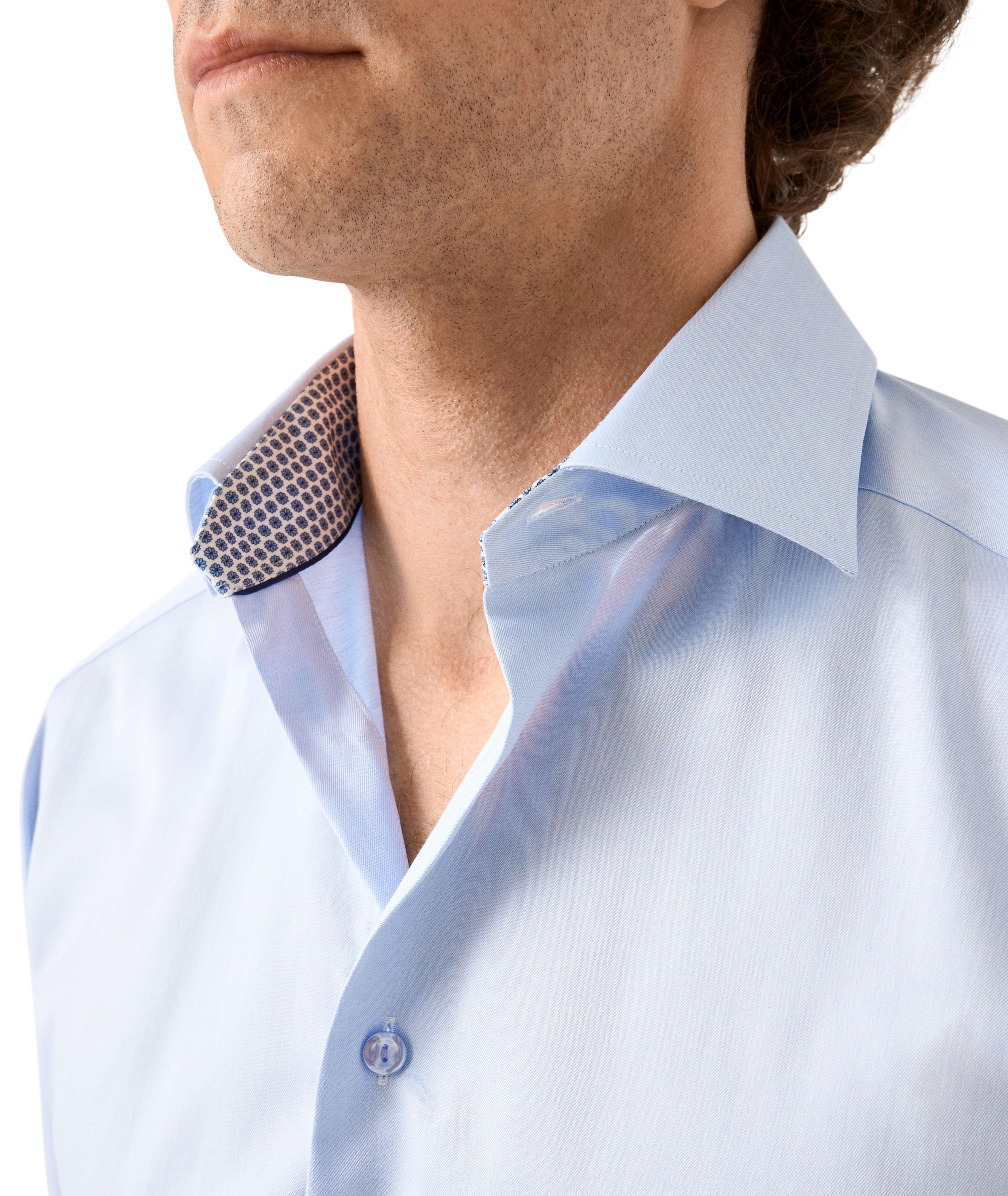 Slim-Fit Geometric Effect Dress Shirt  image 3