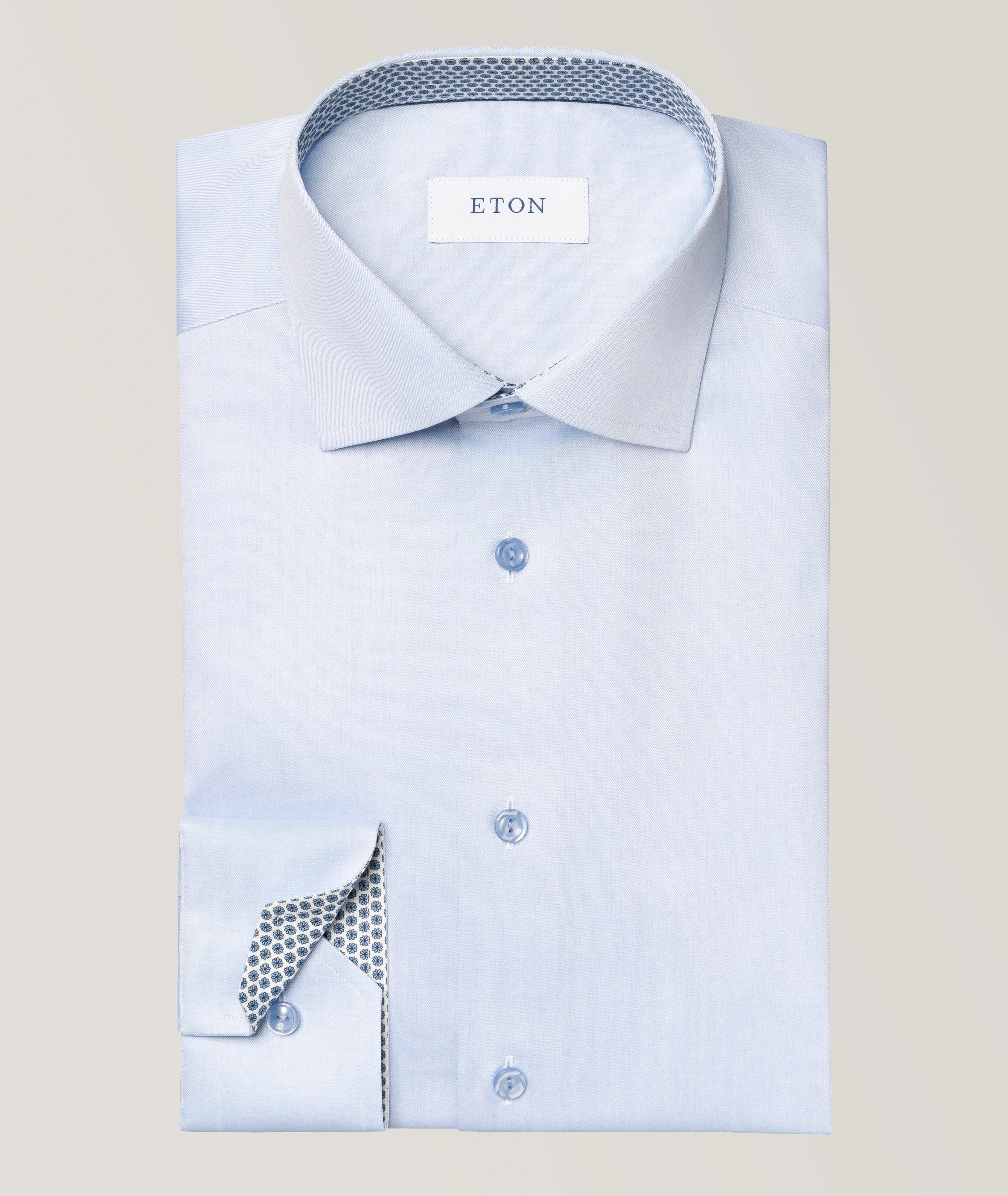 Slim-Fit Geometric Effect Dress Shirt  image 0