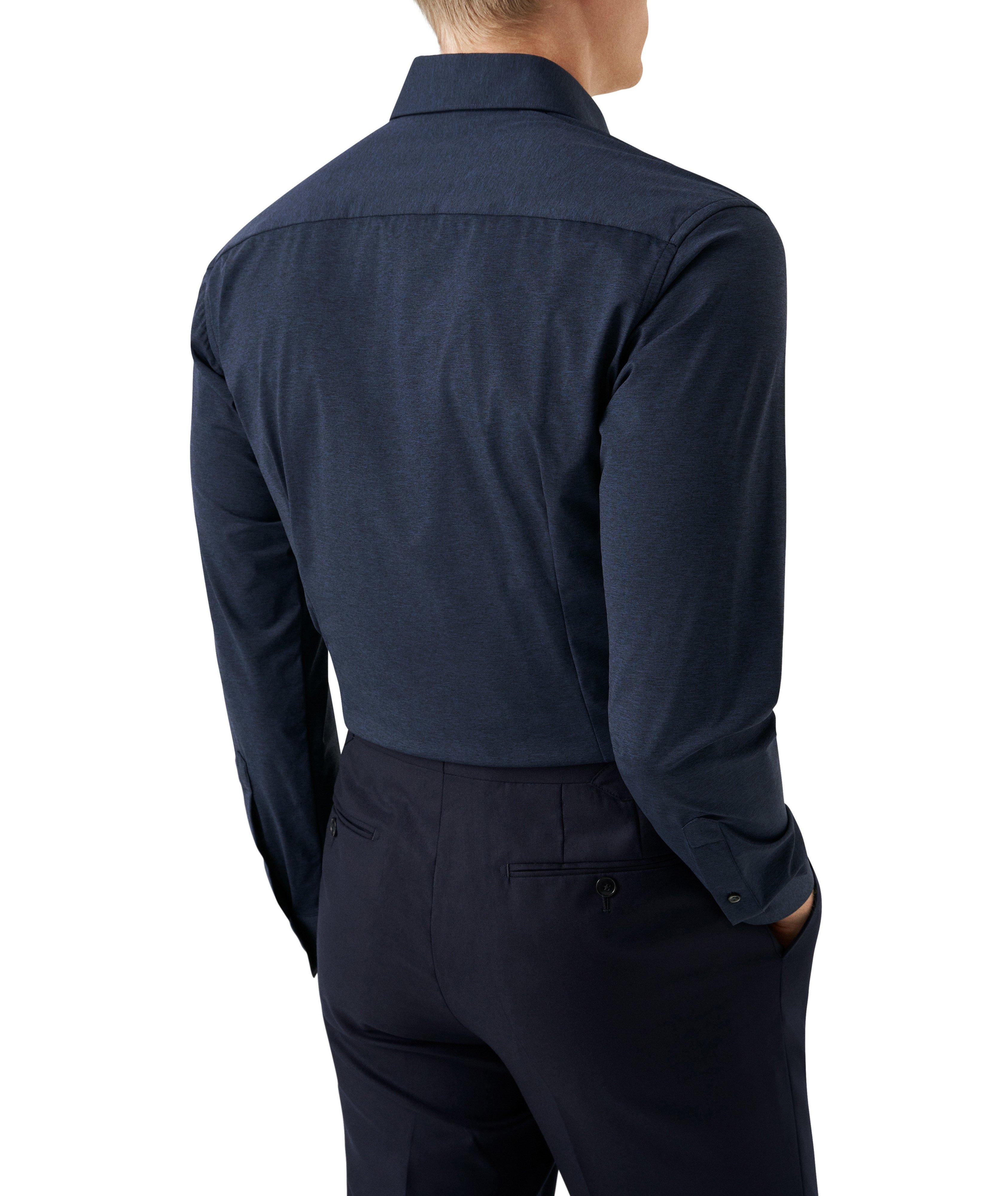 Contemporary-Fit Mélange Four-Way Stretch Shirt image 2