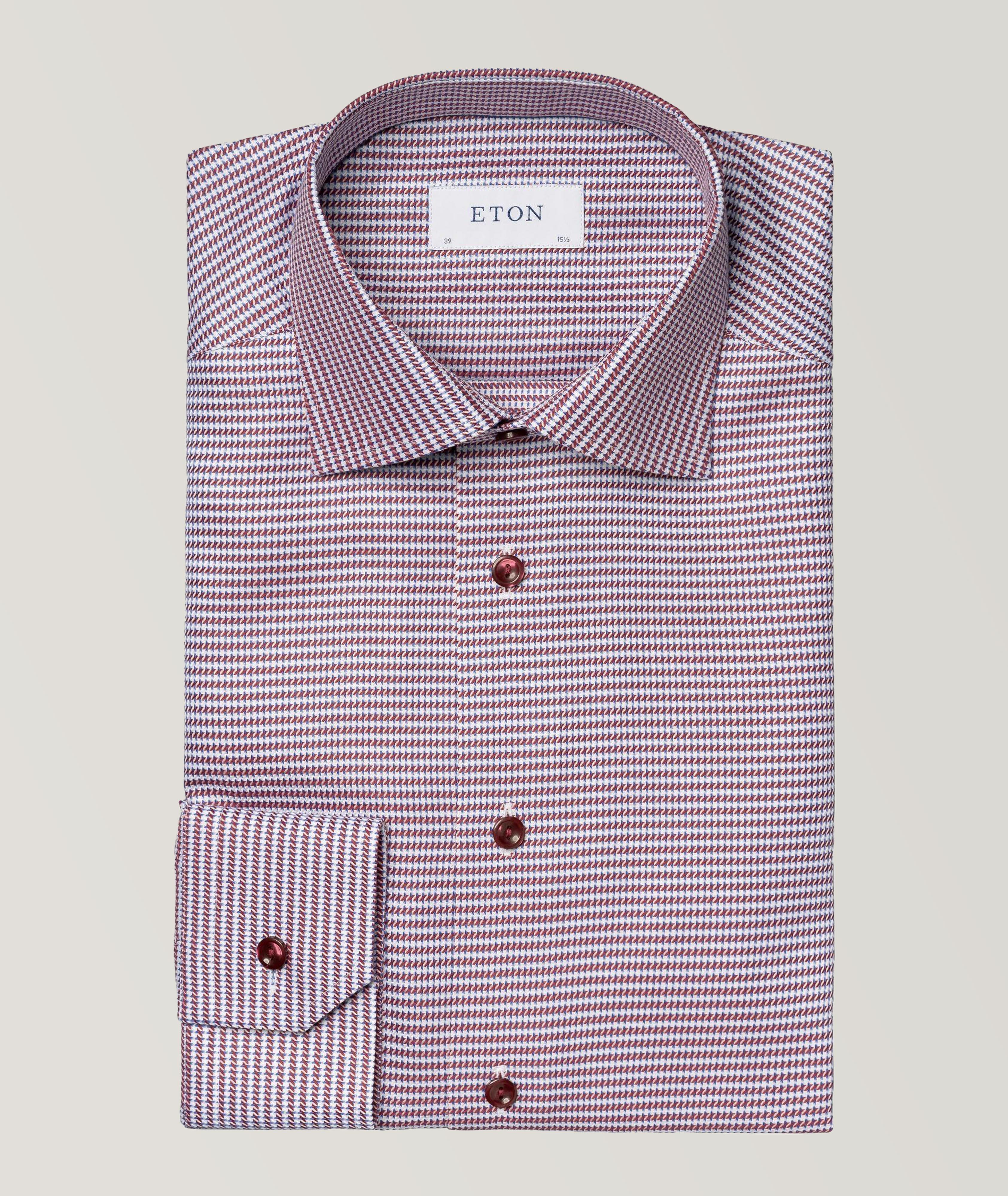 Slim-Fit Houndstooth Twill Dress Shirt image 0