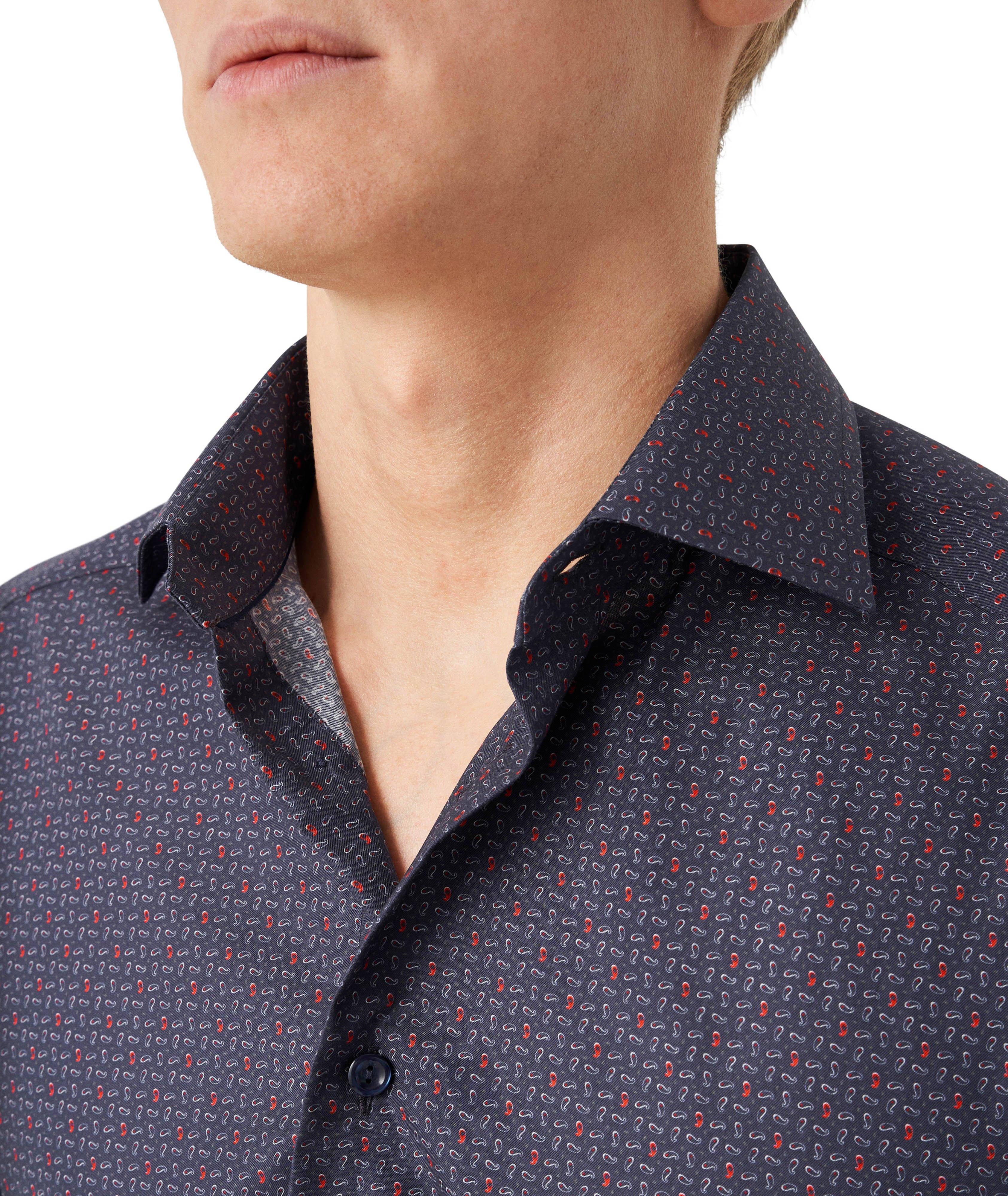 Slim-Fit Micro-Paisley Signature Twill Shirt image 3