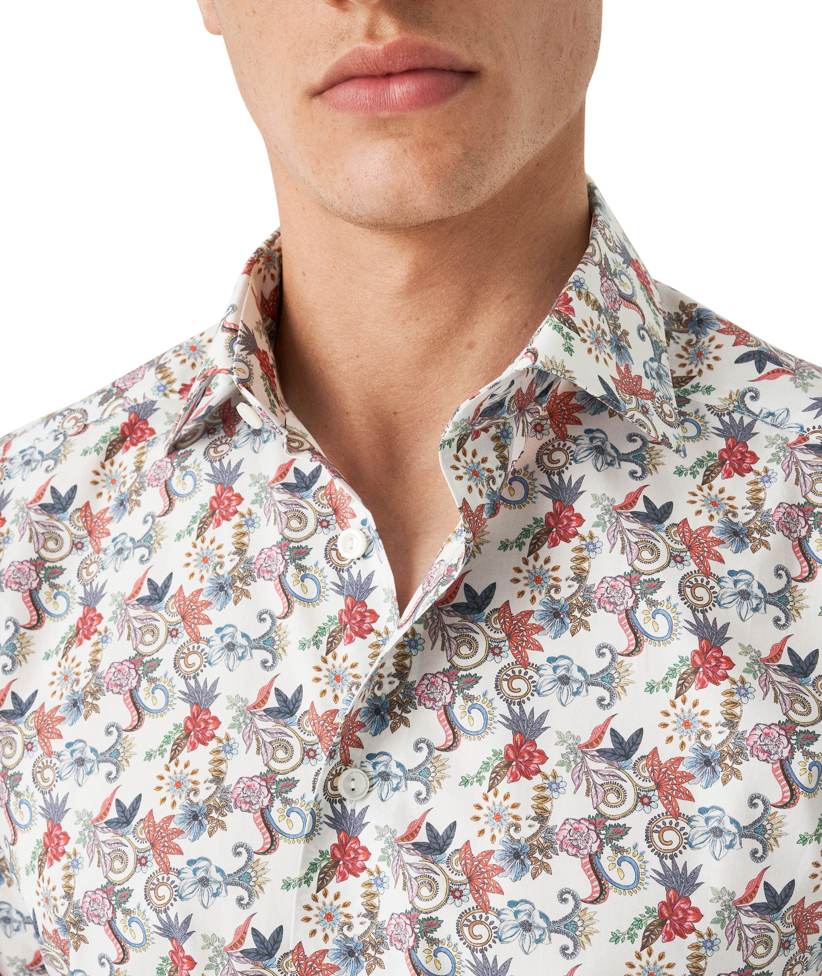 Chemise en twill à petit motif floral image 3