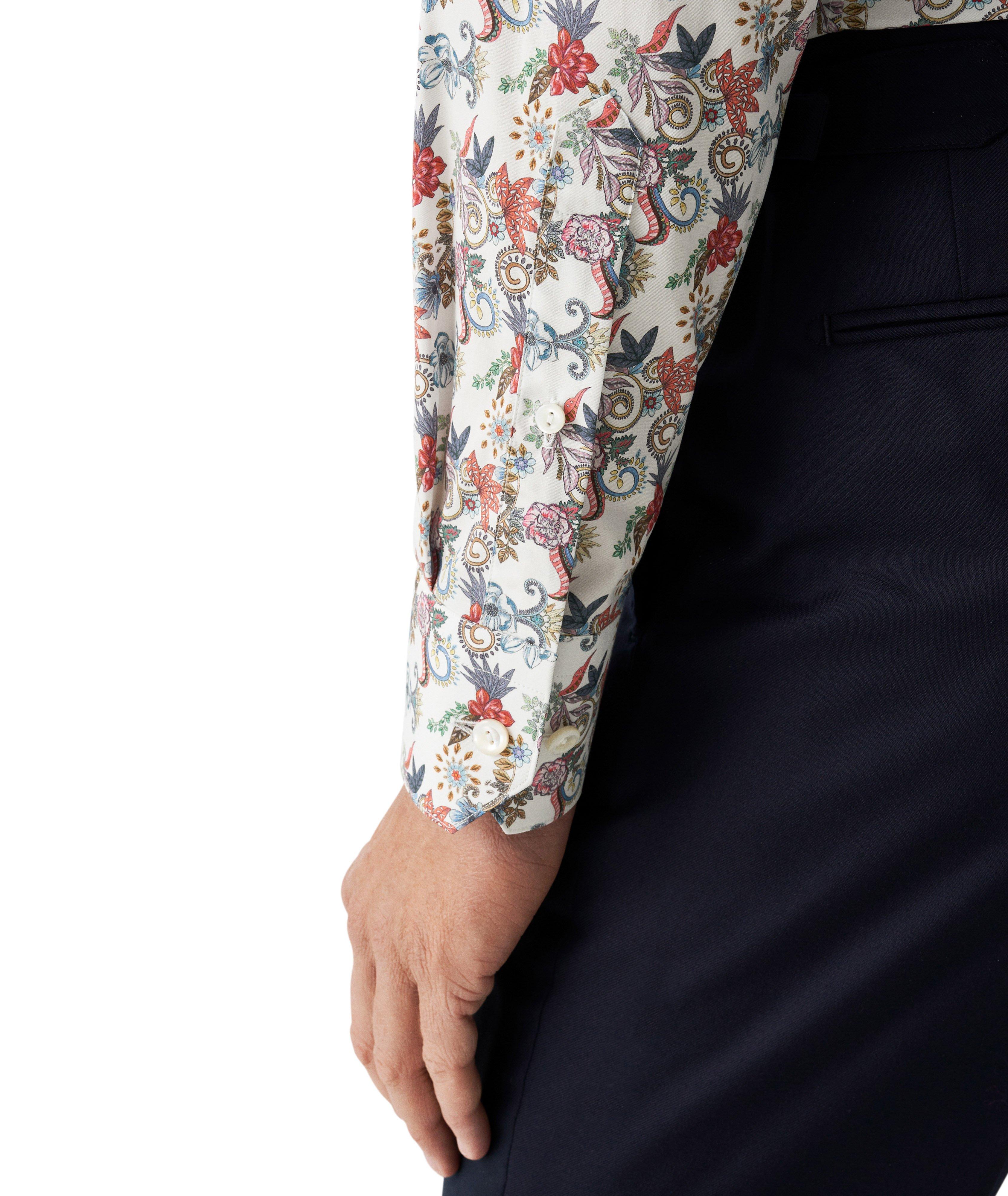 Chemise en twill à petit motif floral image 4