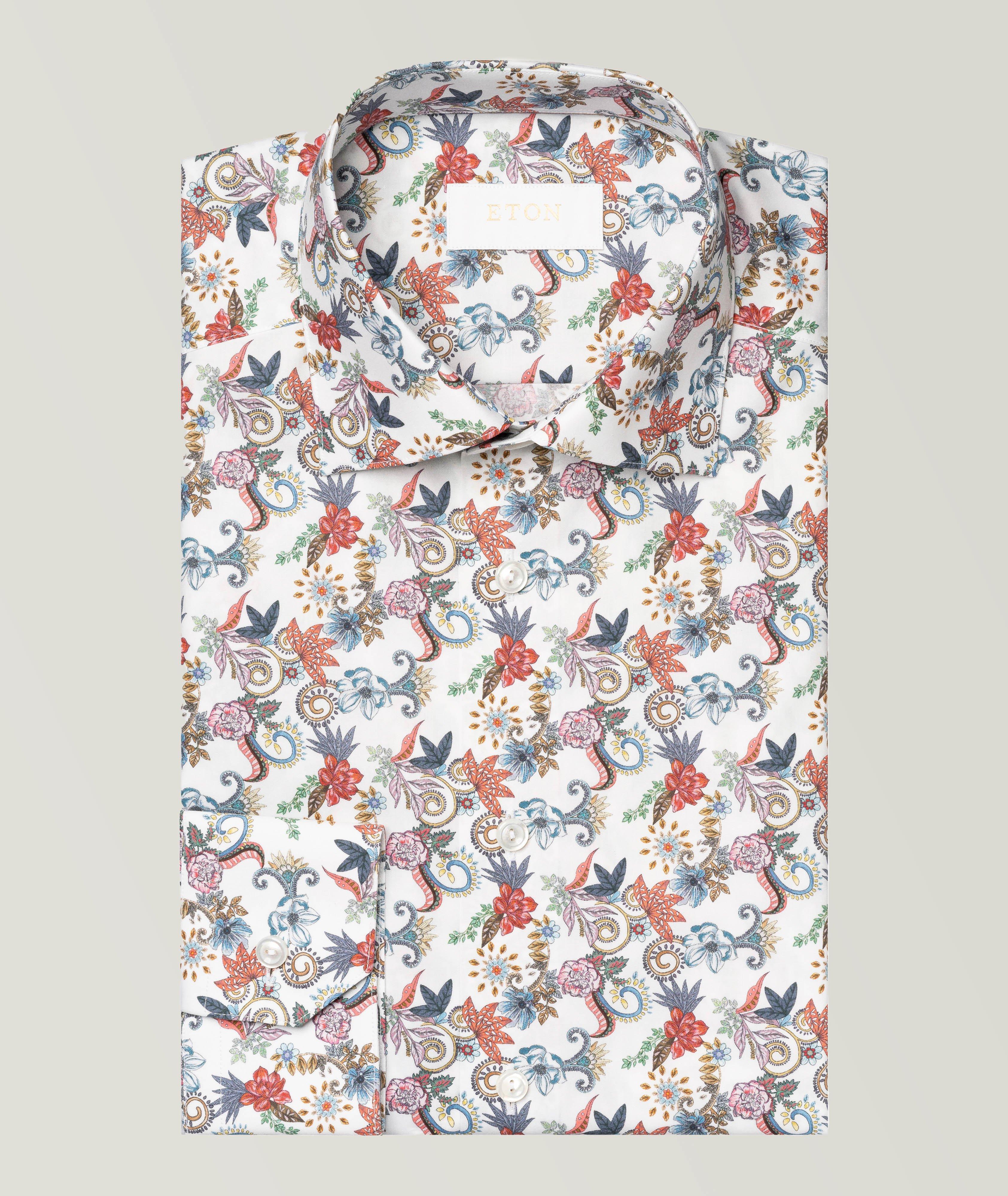 Chemise en twill à petit motif floral image 0