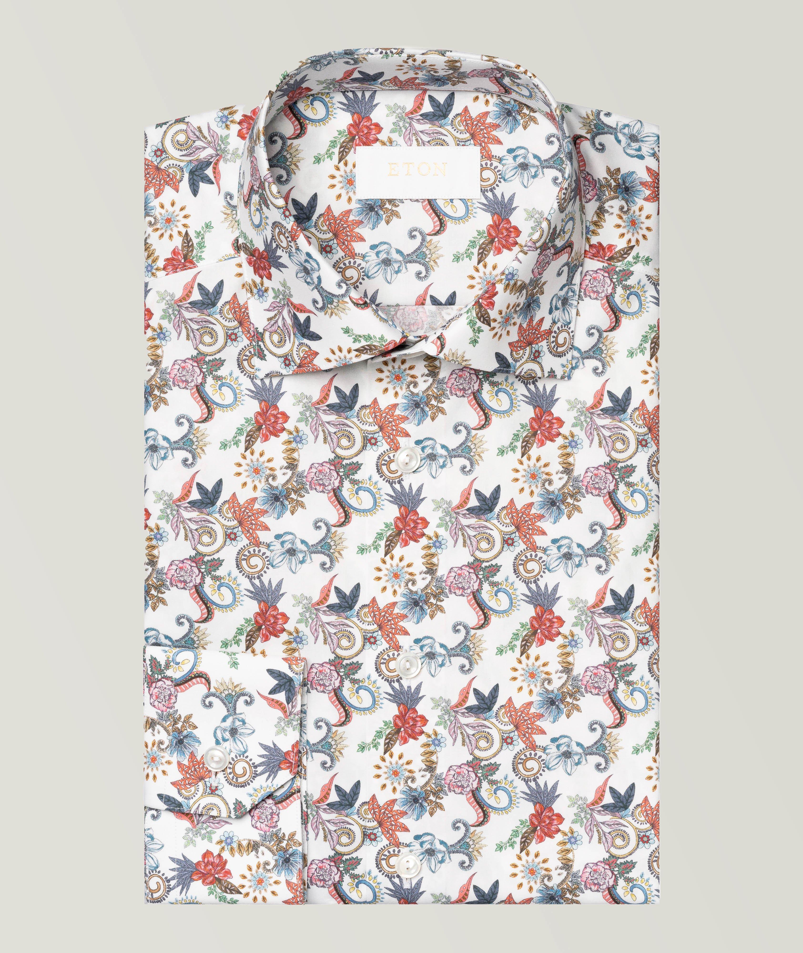 Slim-Fit Micro Floral Elevated Twill Shirt image 0