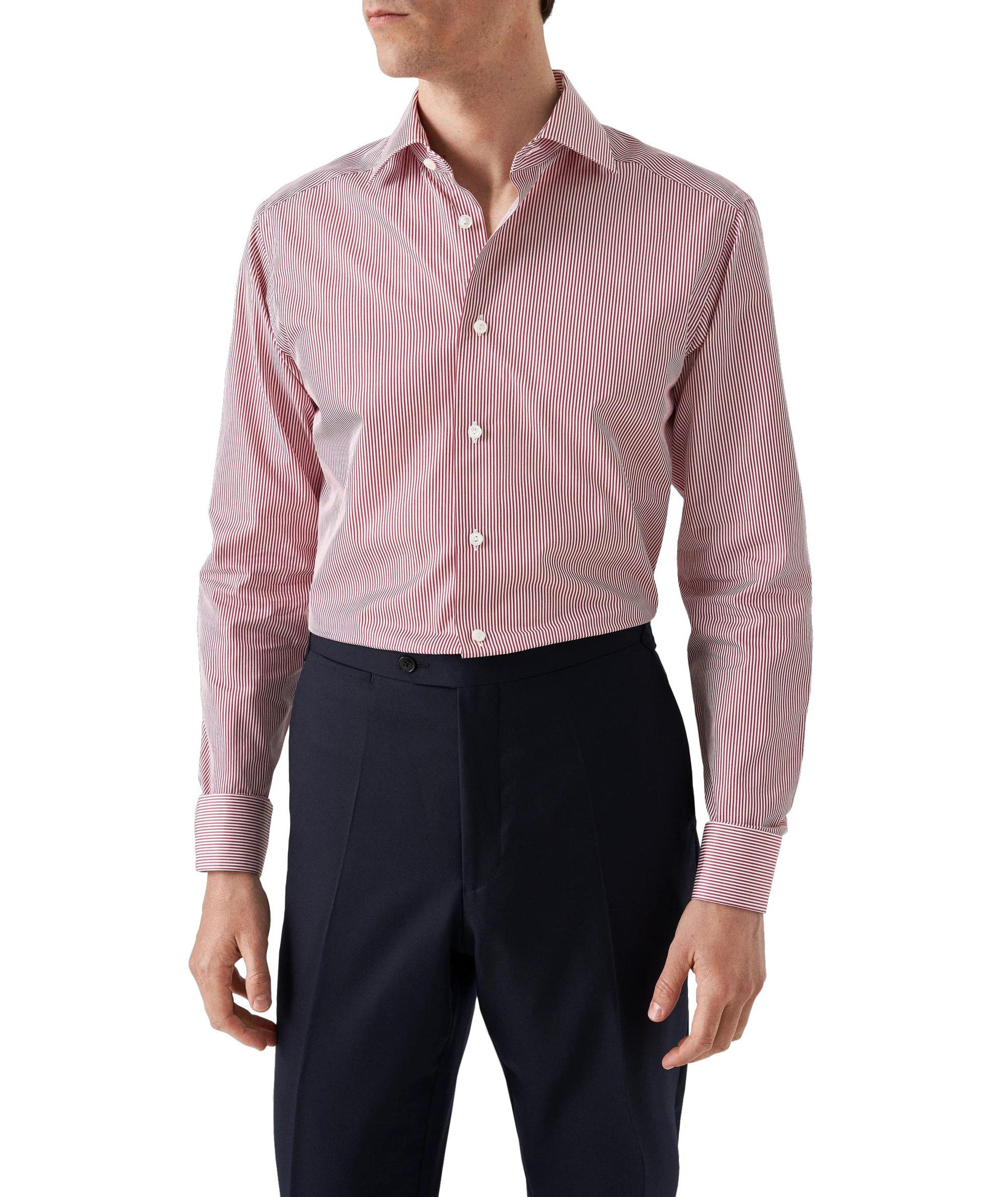 Contemporary-Fit Striped Elevated Twill Shirt image 1