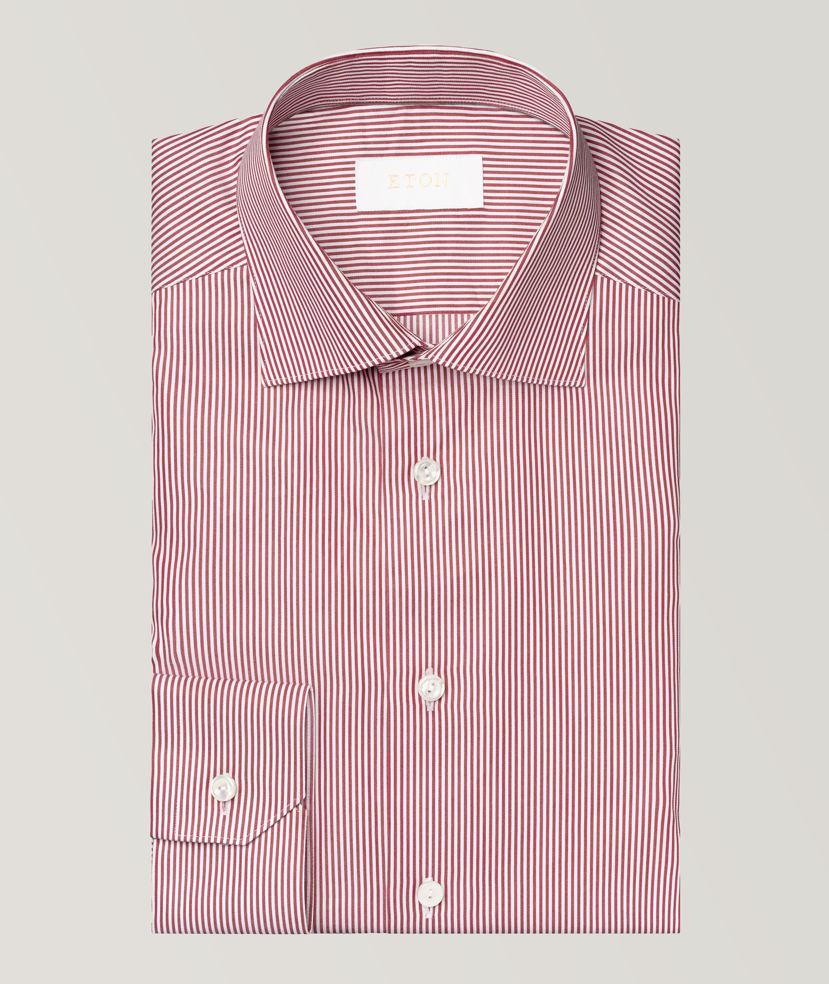 Contemporary-Fit Striped Elevated Twill Shirt image 0