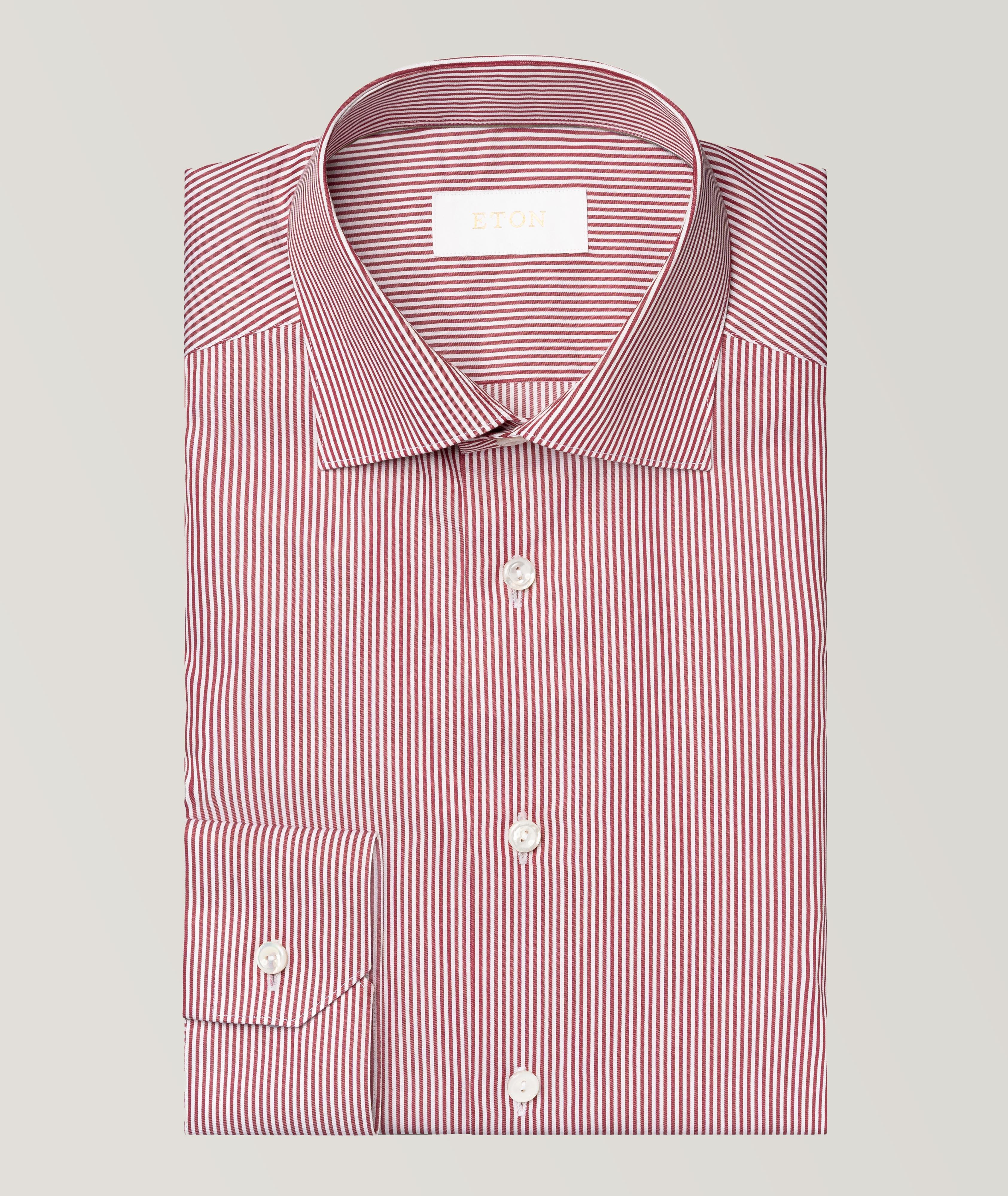 Slim-Fit Striped Elevated Twill Shirt image 0