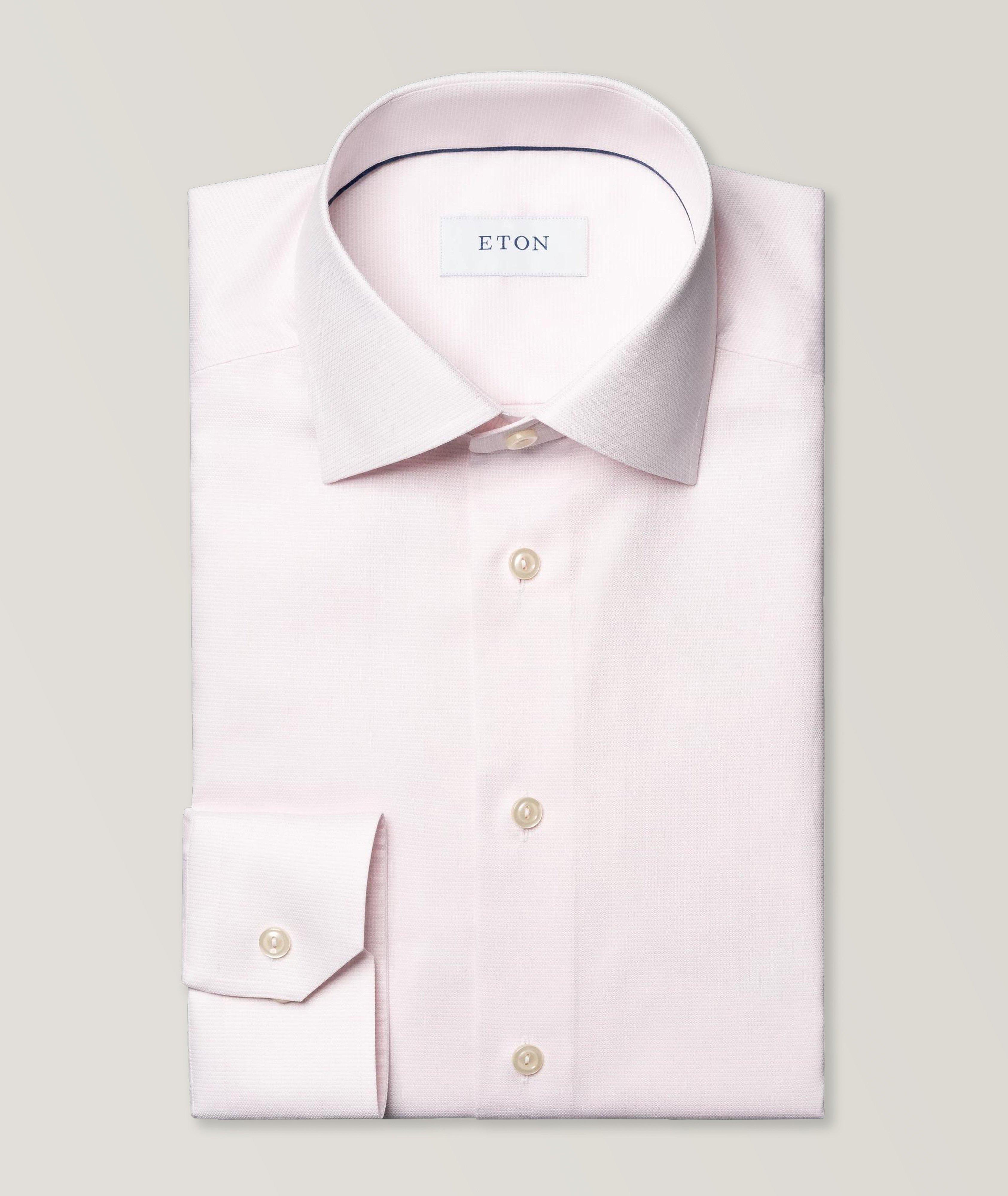 Slim-Fit Woven Textured Dress Shirt  image 0