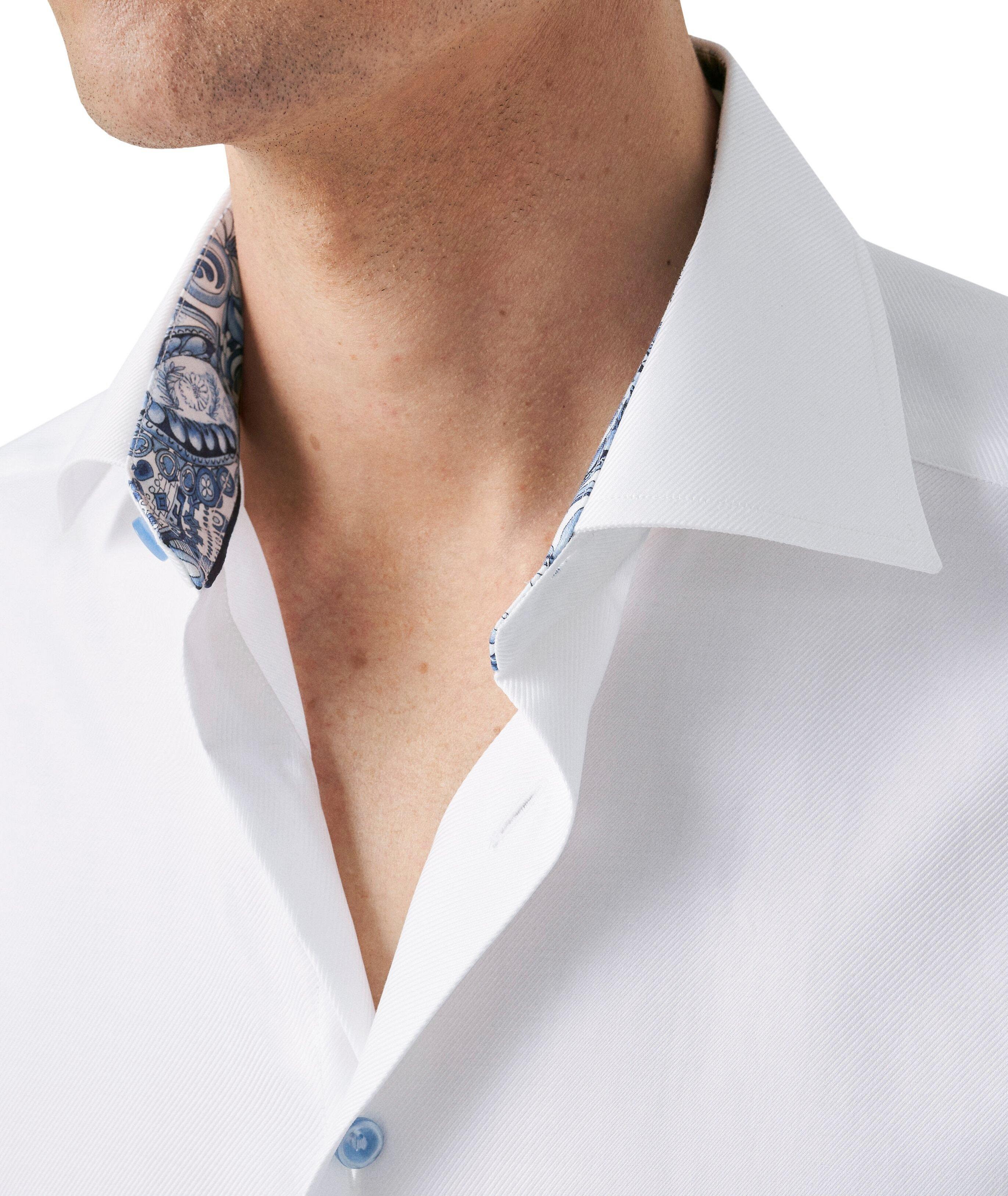 Slim-Fit Textured Paisley Trim Shirt image 3