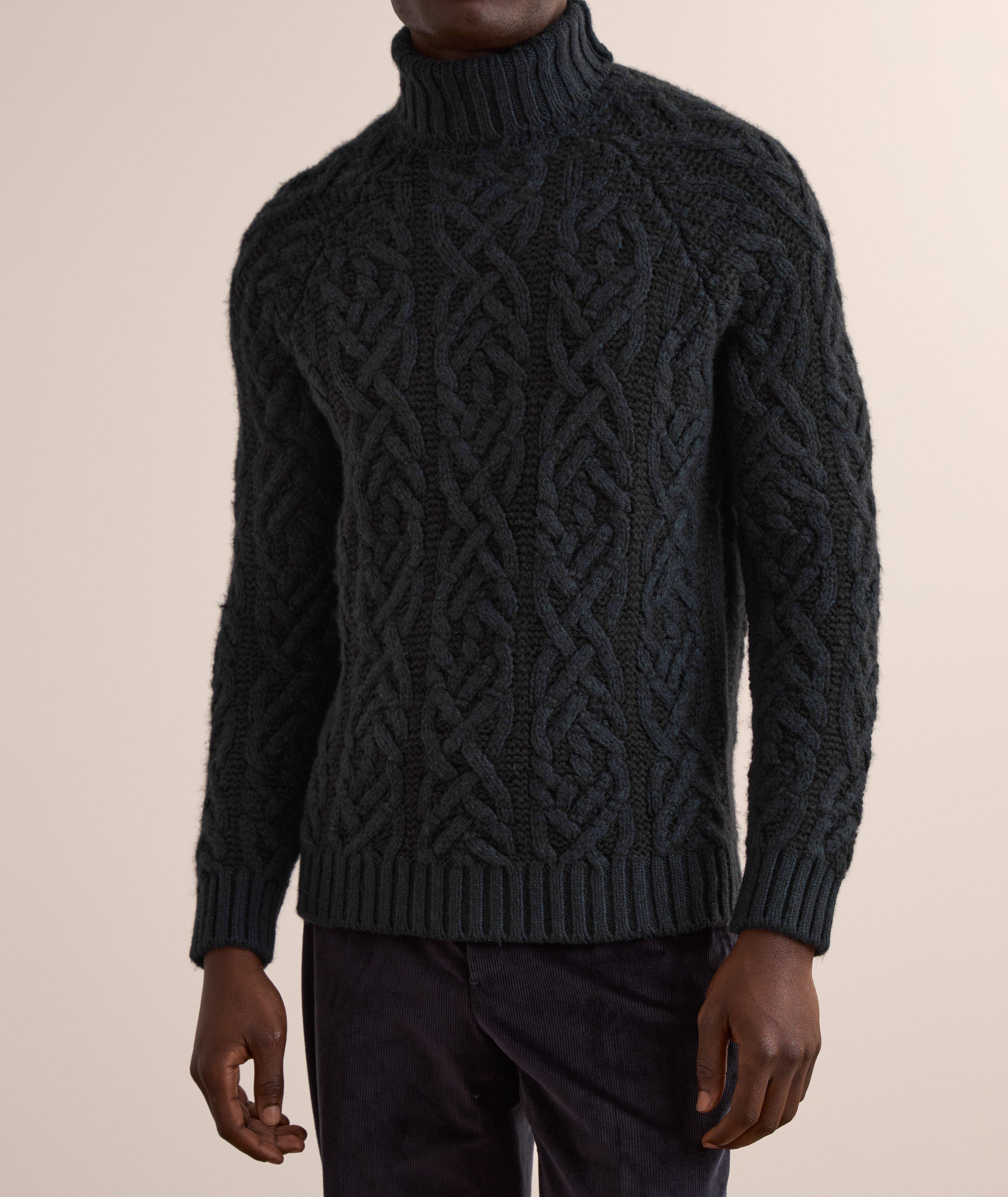 Argyle Cashmere-Wool Turtleneck  image 1