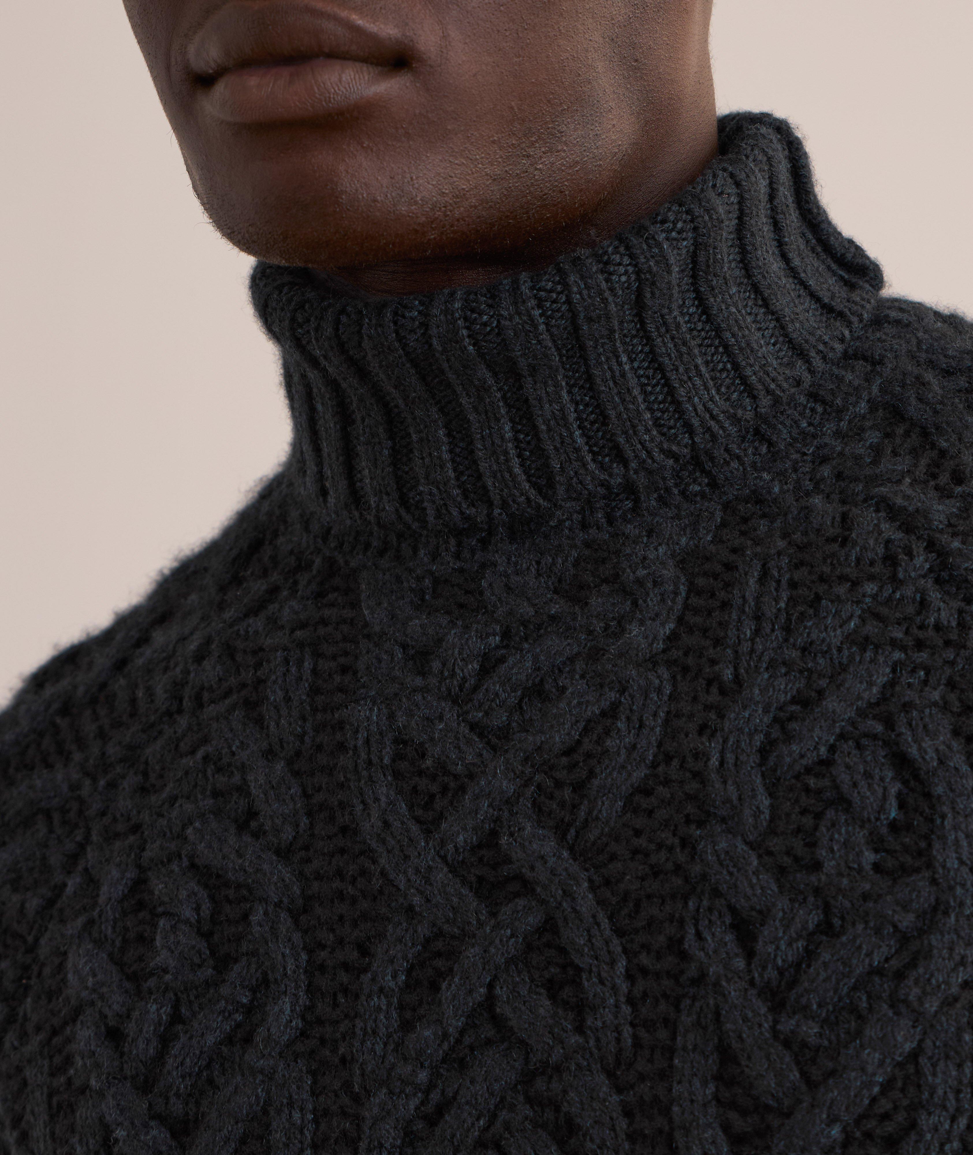 Argyle Cashmere-Wool Turtleneck  image 3