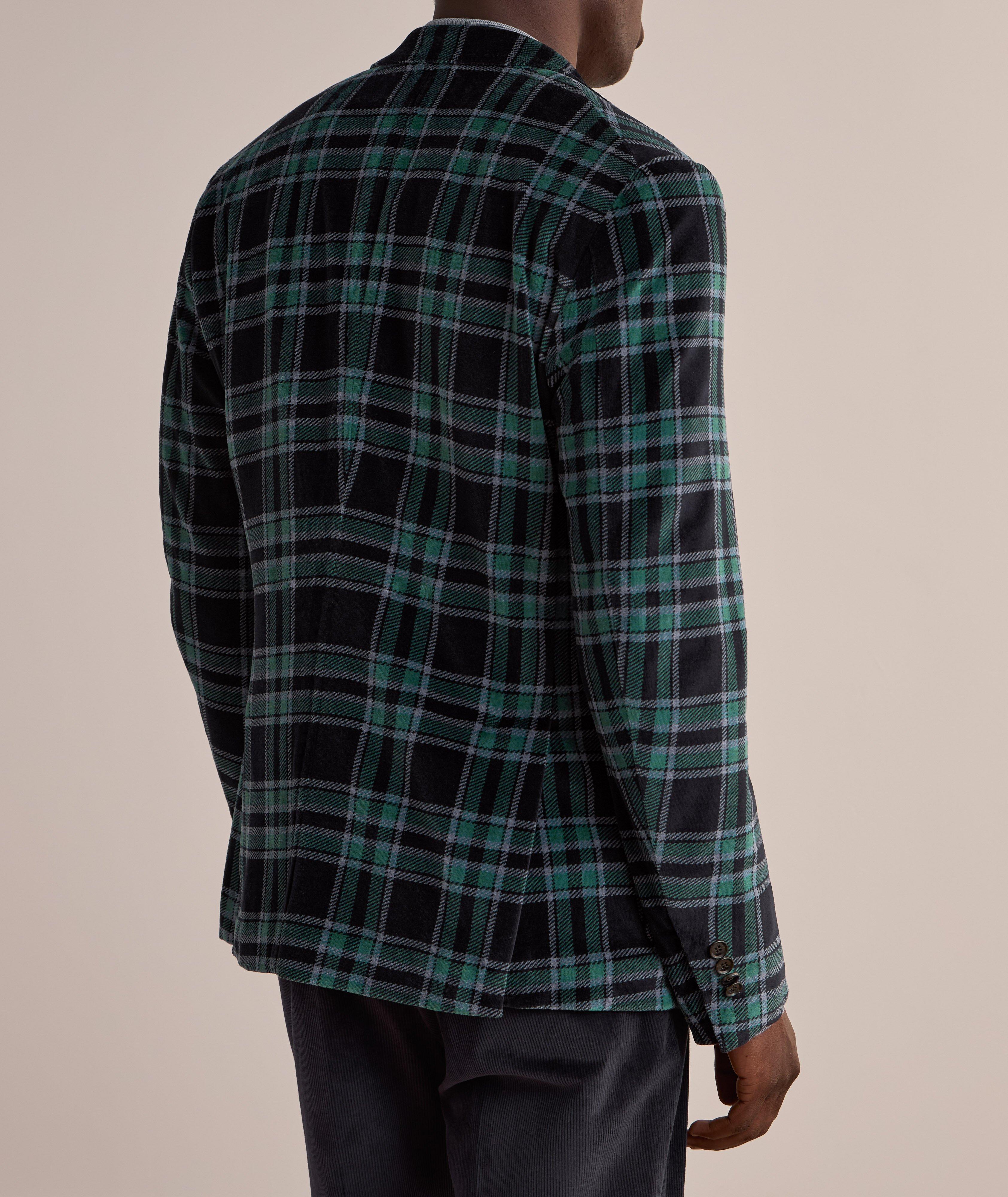 Plaid Velvet Cotton-Blend Sport Jacket  image 2