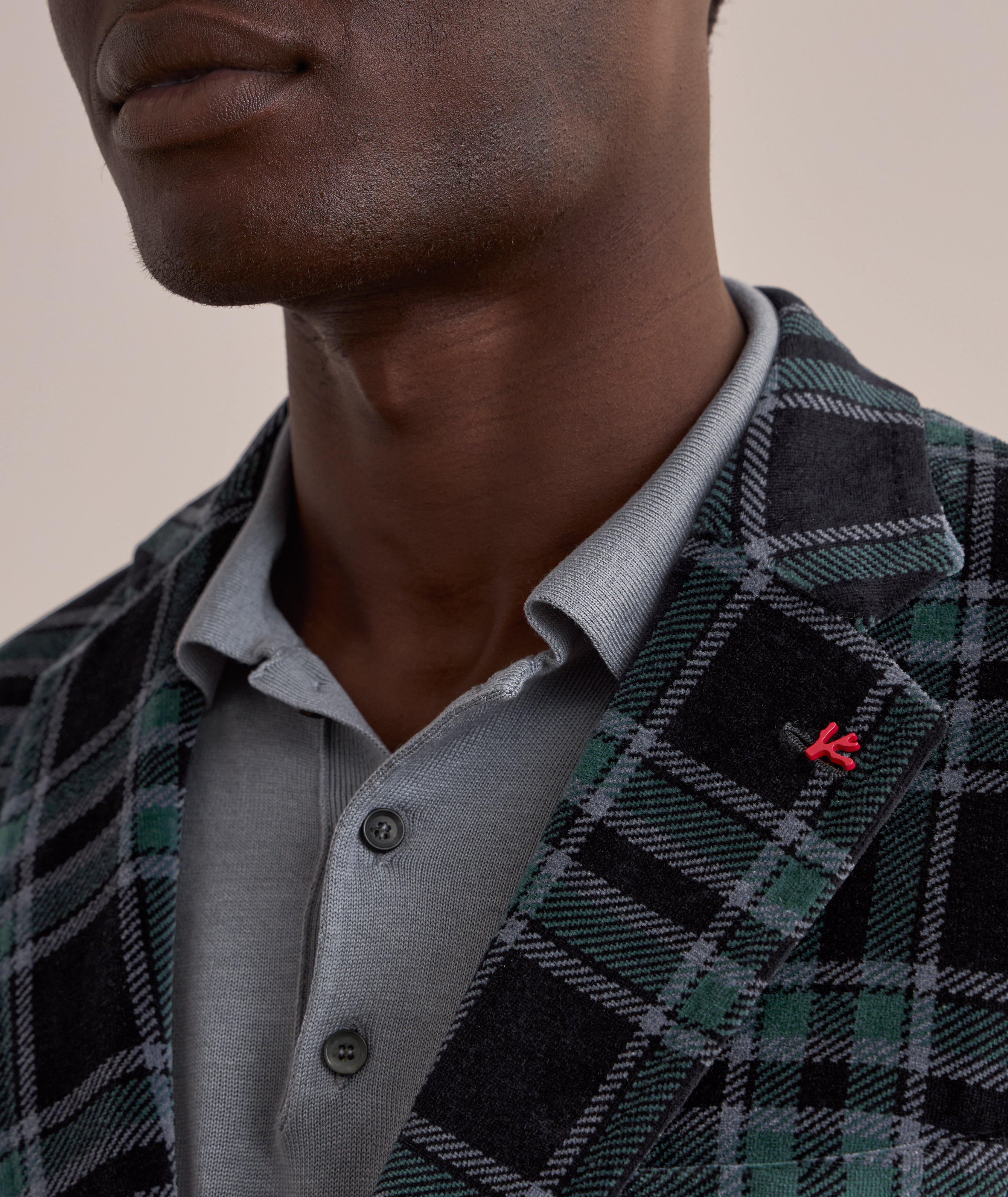 Plaid Velvet Cotton-Blend Sport Jacket  image 3