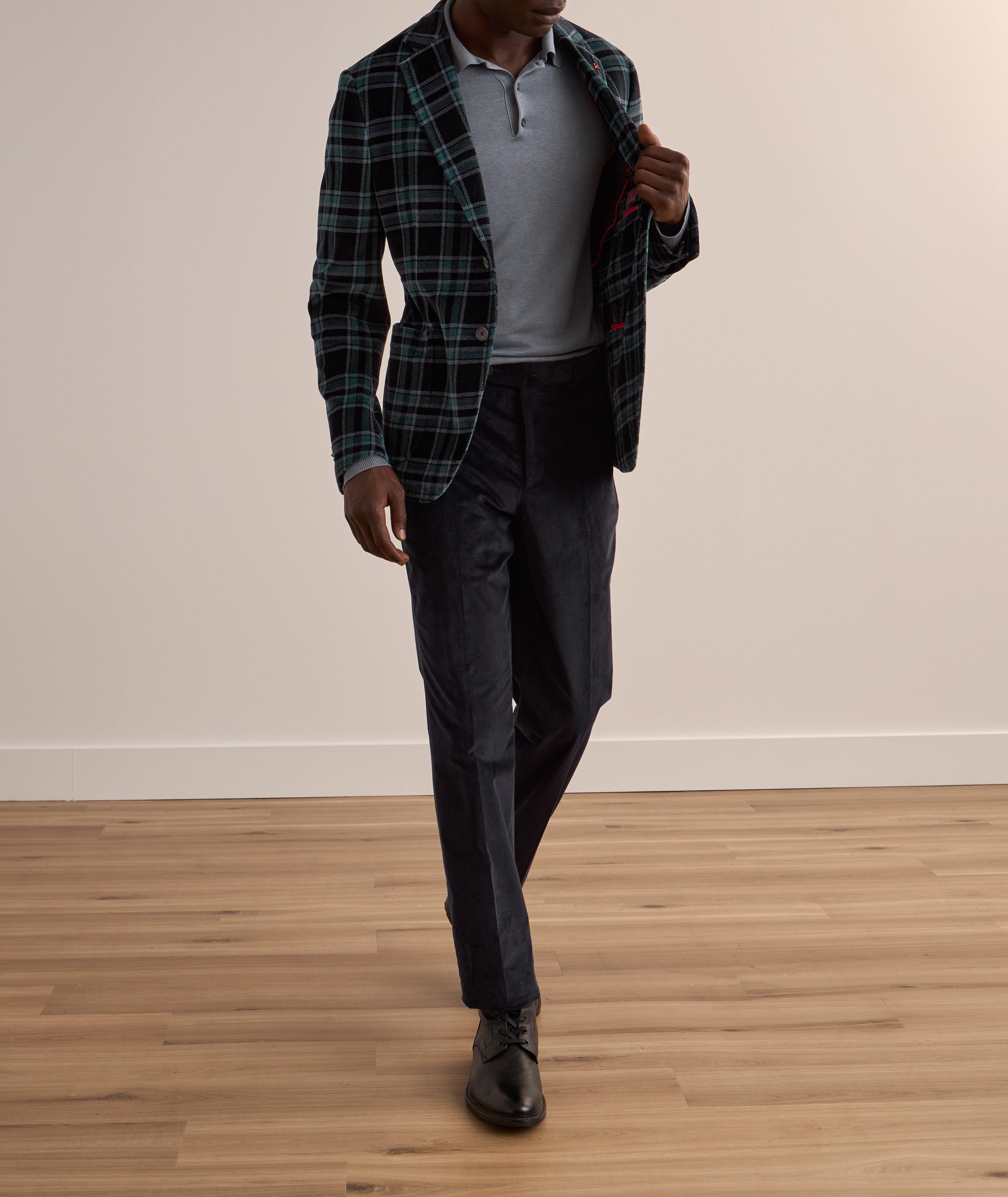 Plaid Velvet Cotton-Blend Sport Jacket  image 4