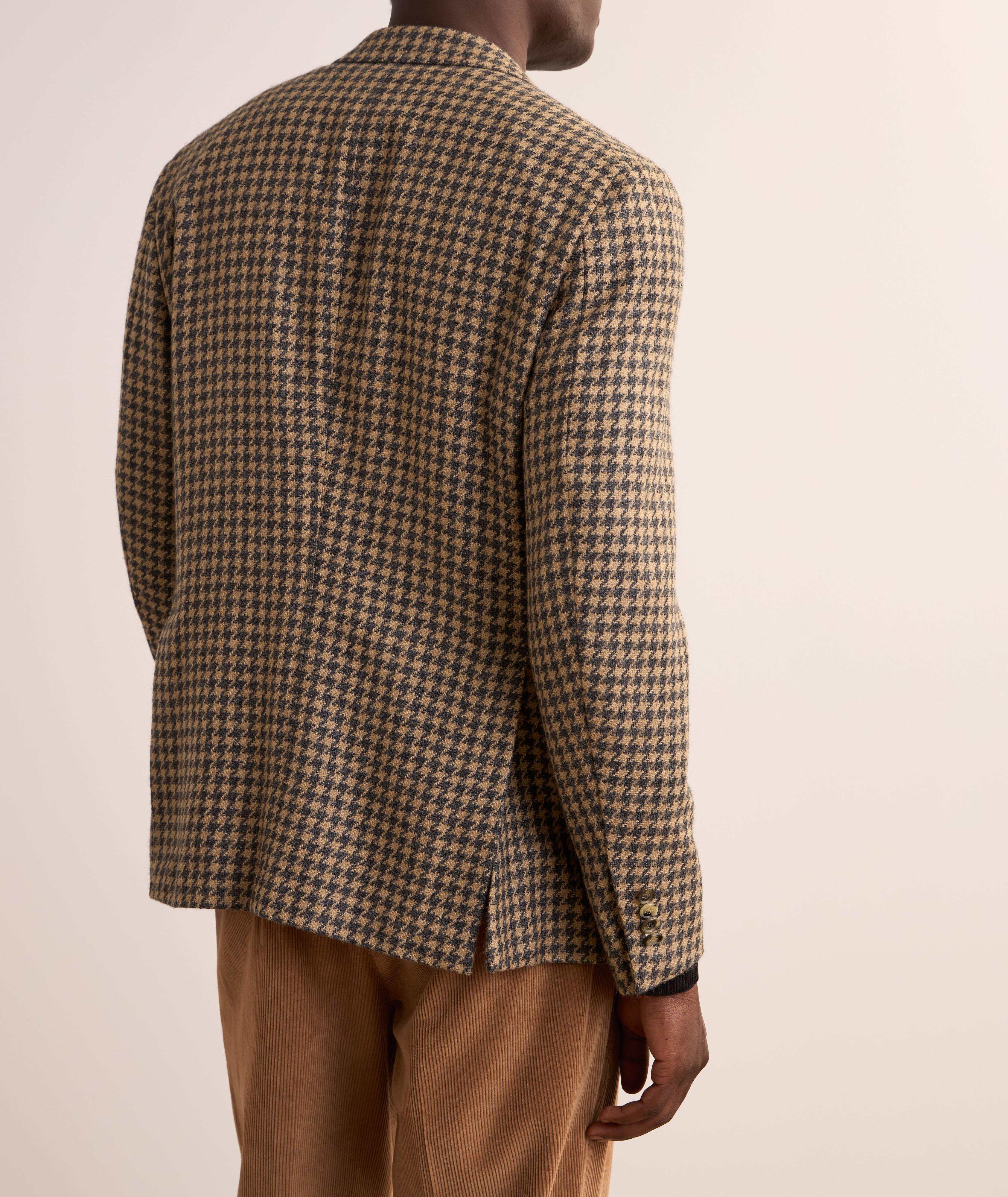 Large Houndstooth Cashmere Sport Jacket image 2