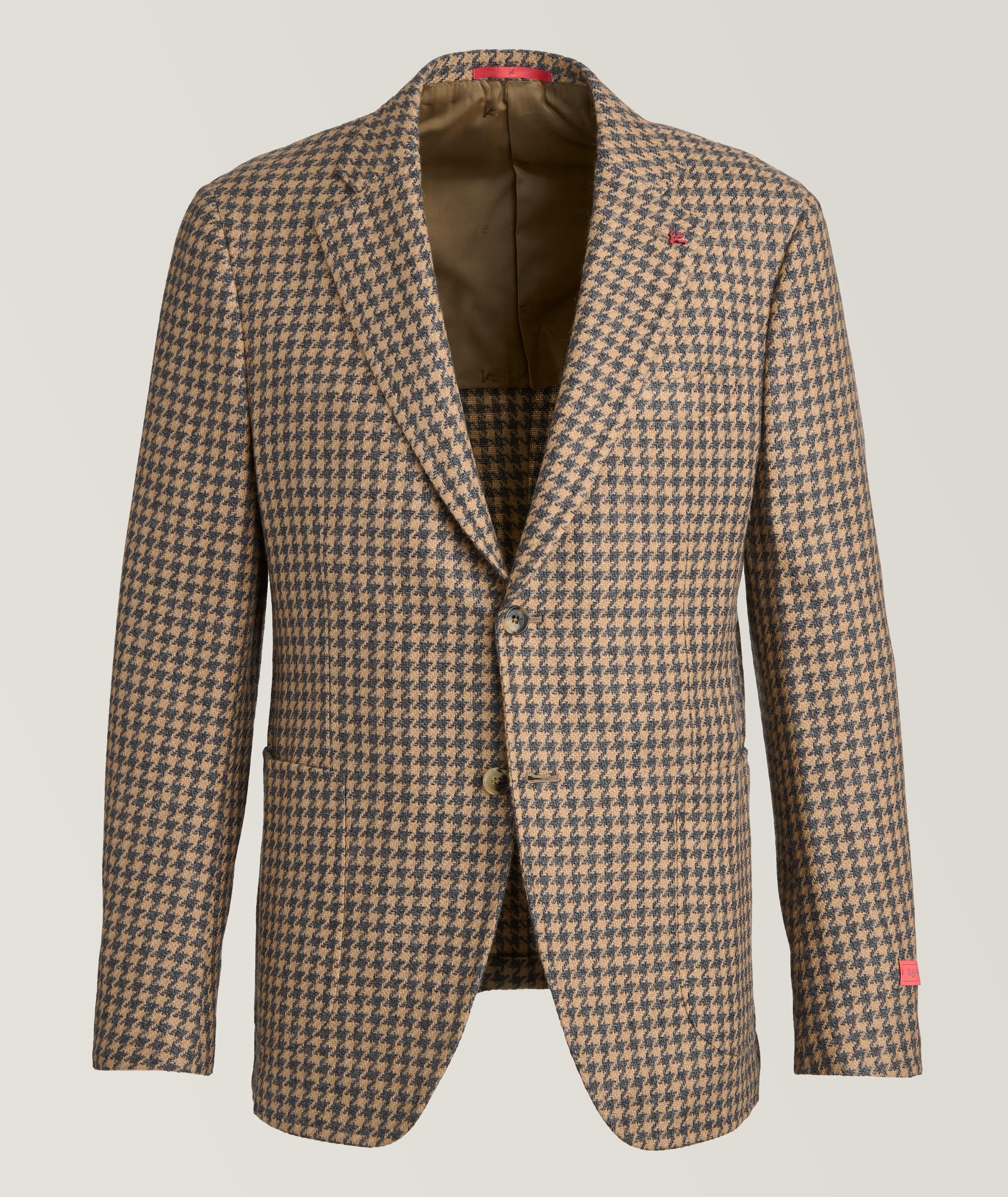 Large Houndstooth Cashmere Sport Jacket image 0