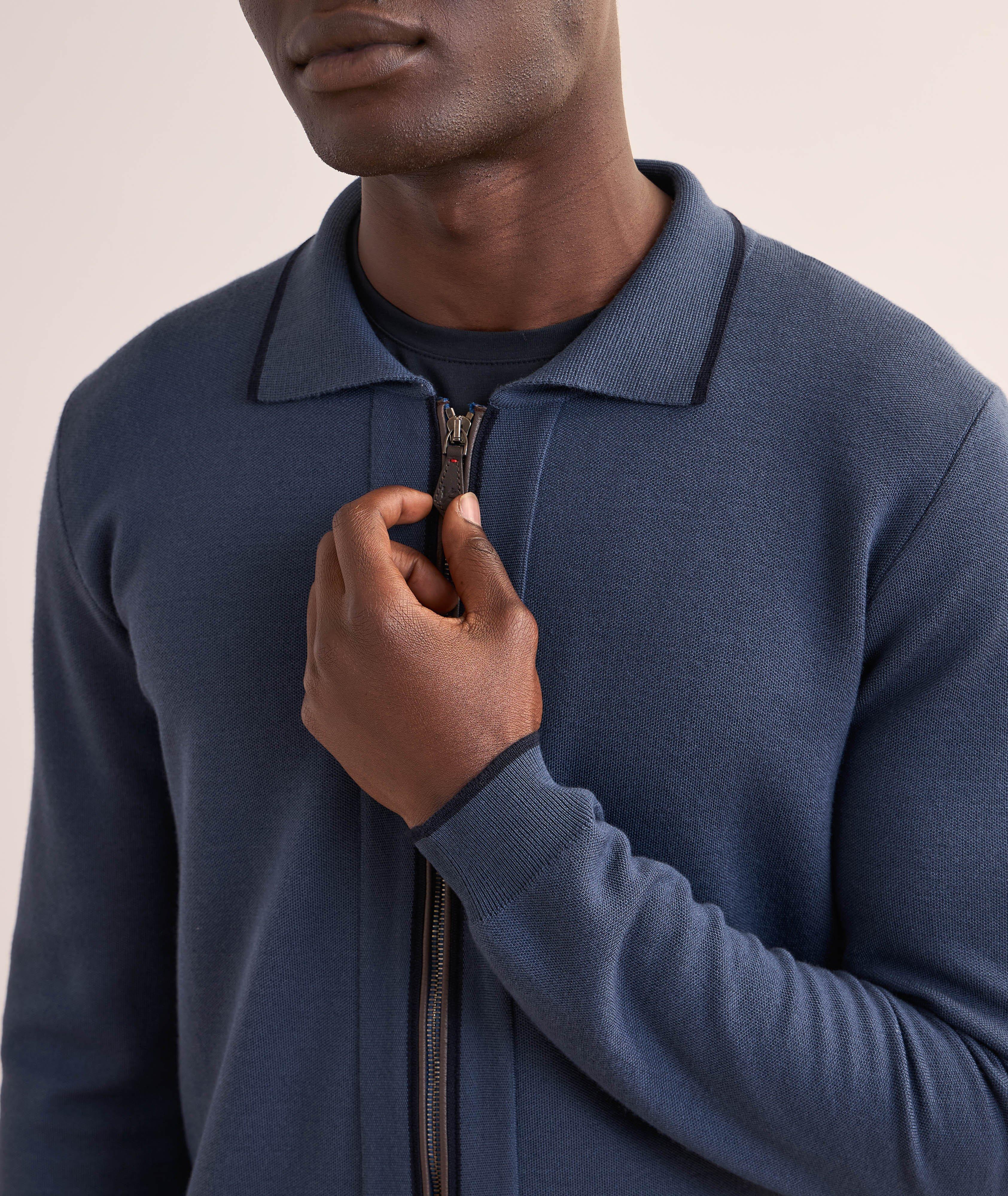 Wool-Blend Full-Zip Sweater image 3