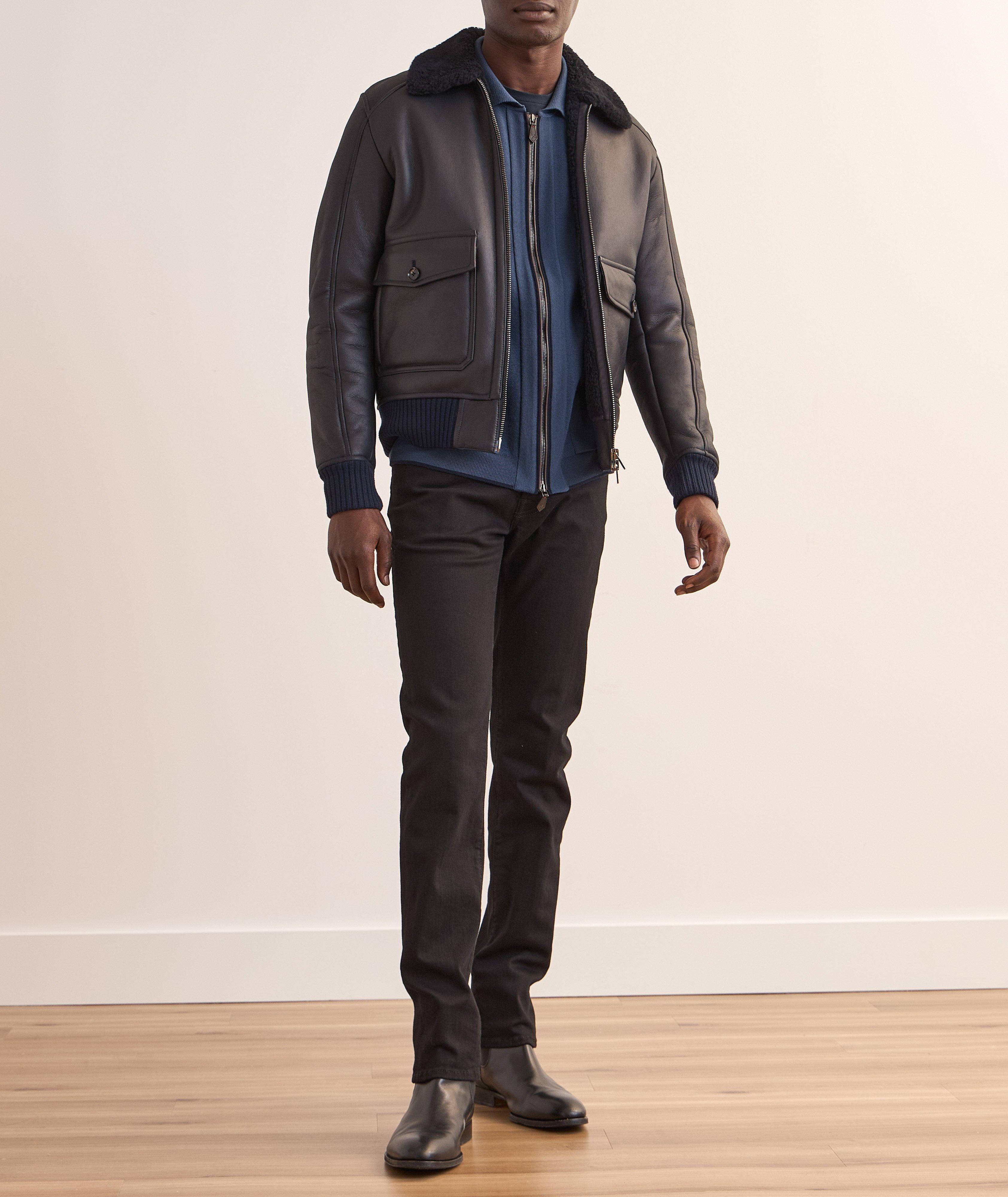 Veste-chemise en lainage à glissière image 4