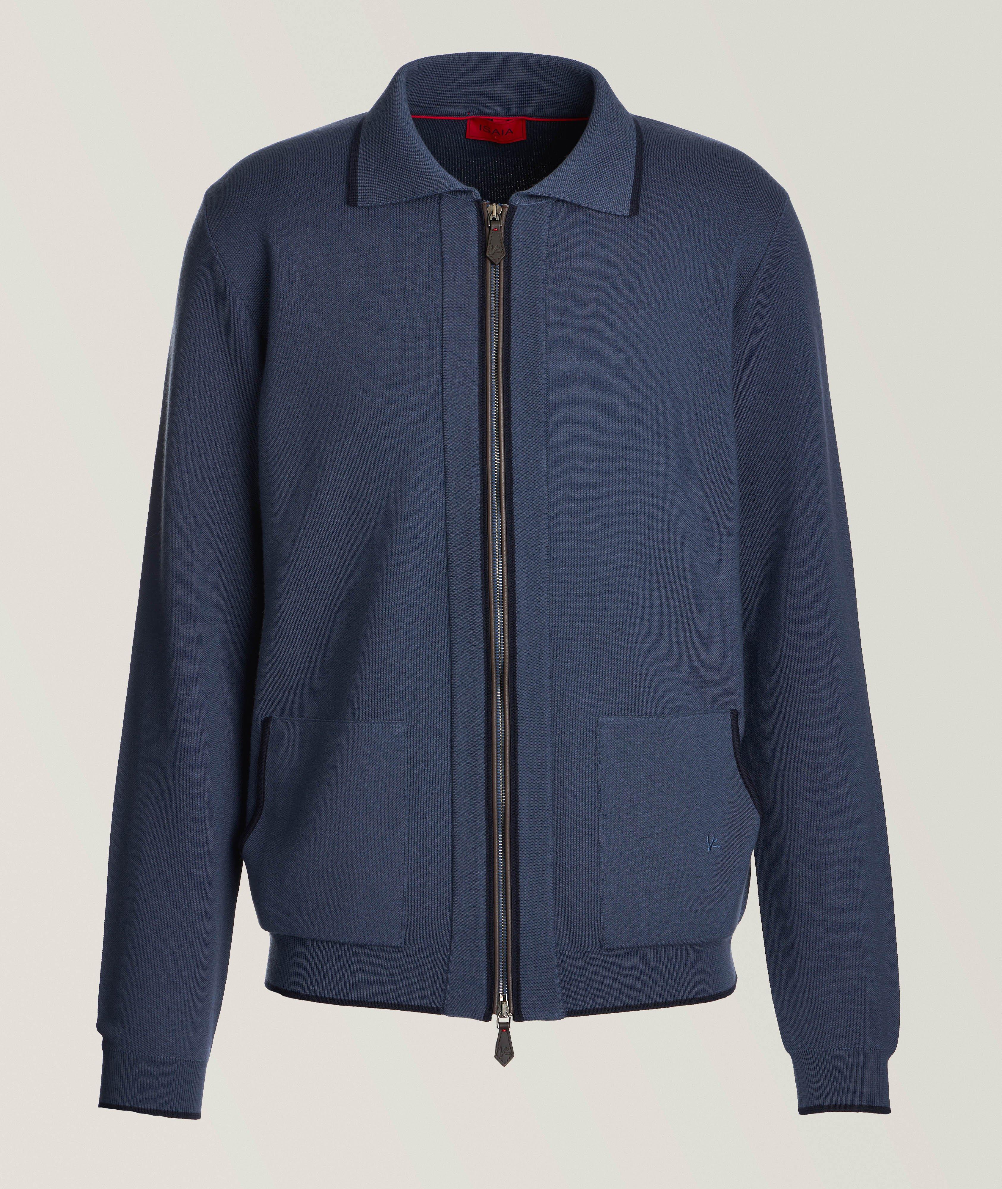 Veste-chemise en lainage à glissière image 0