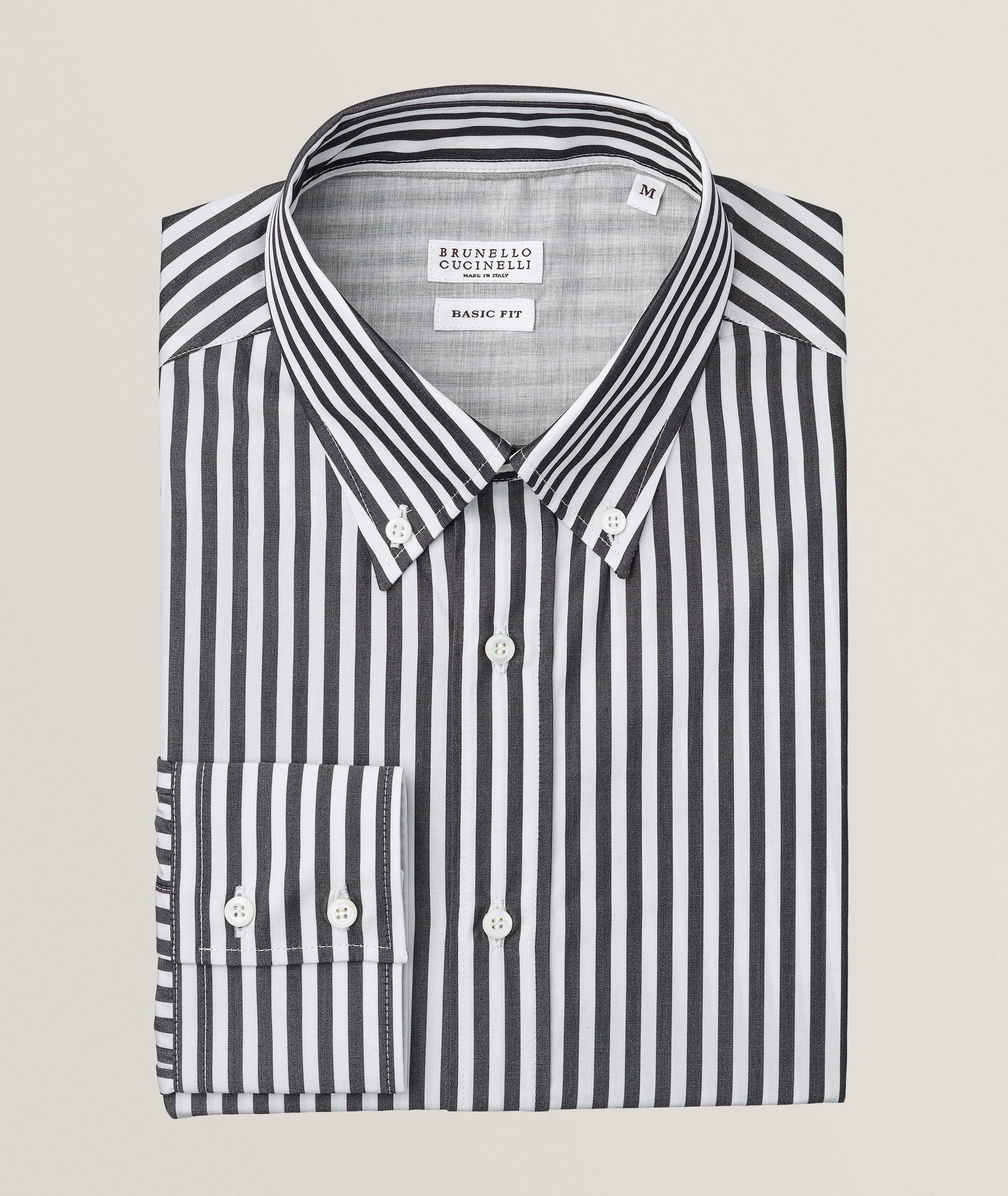 Basic Fit Bengal Stripe Oxford Cotton Shirt