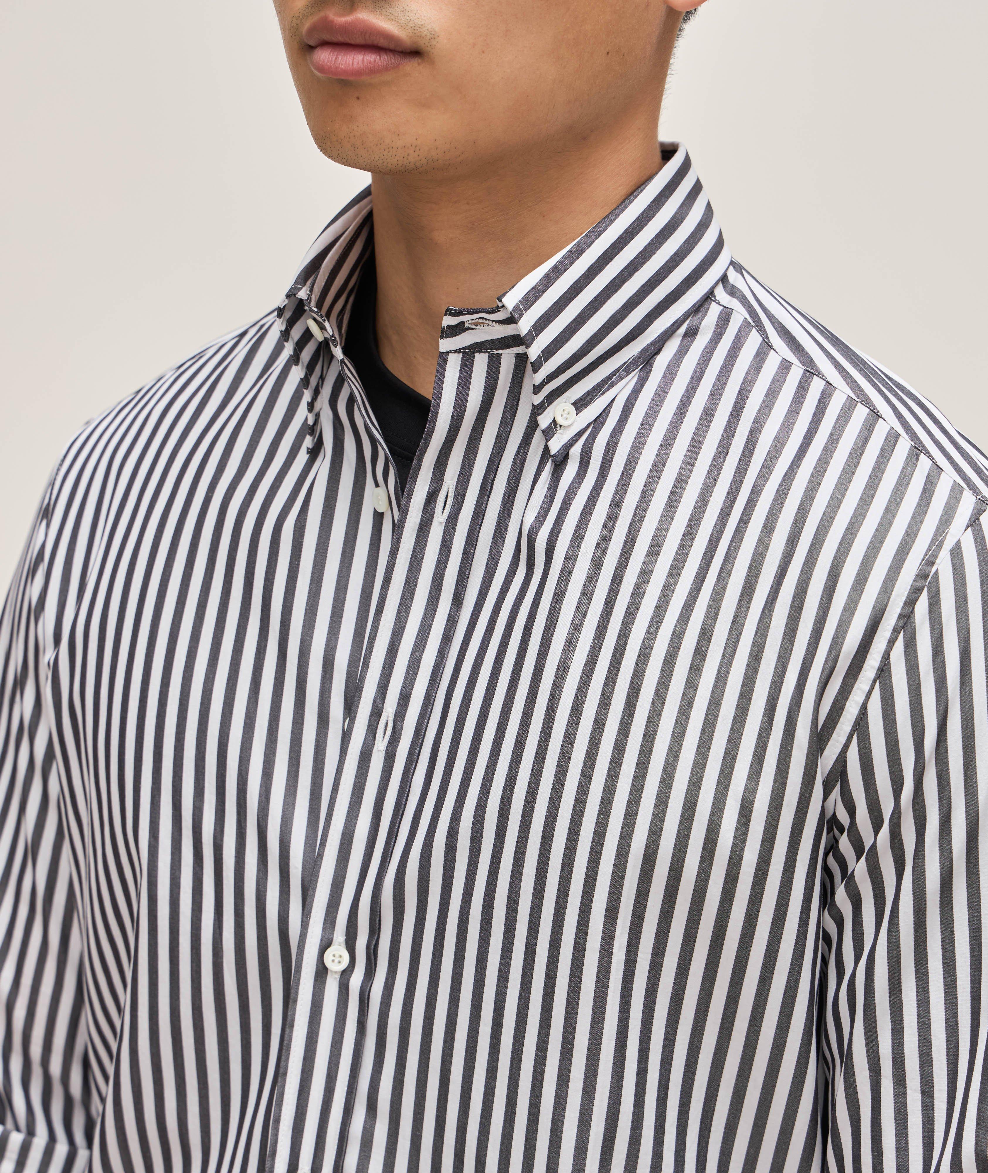 Basic Fit Bengal Stripe Oxford Cotton Shirt  image 3