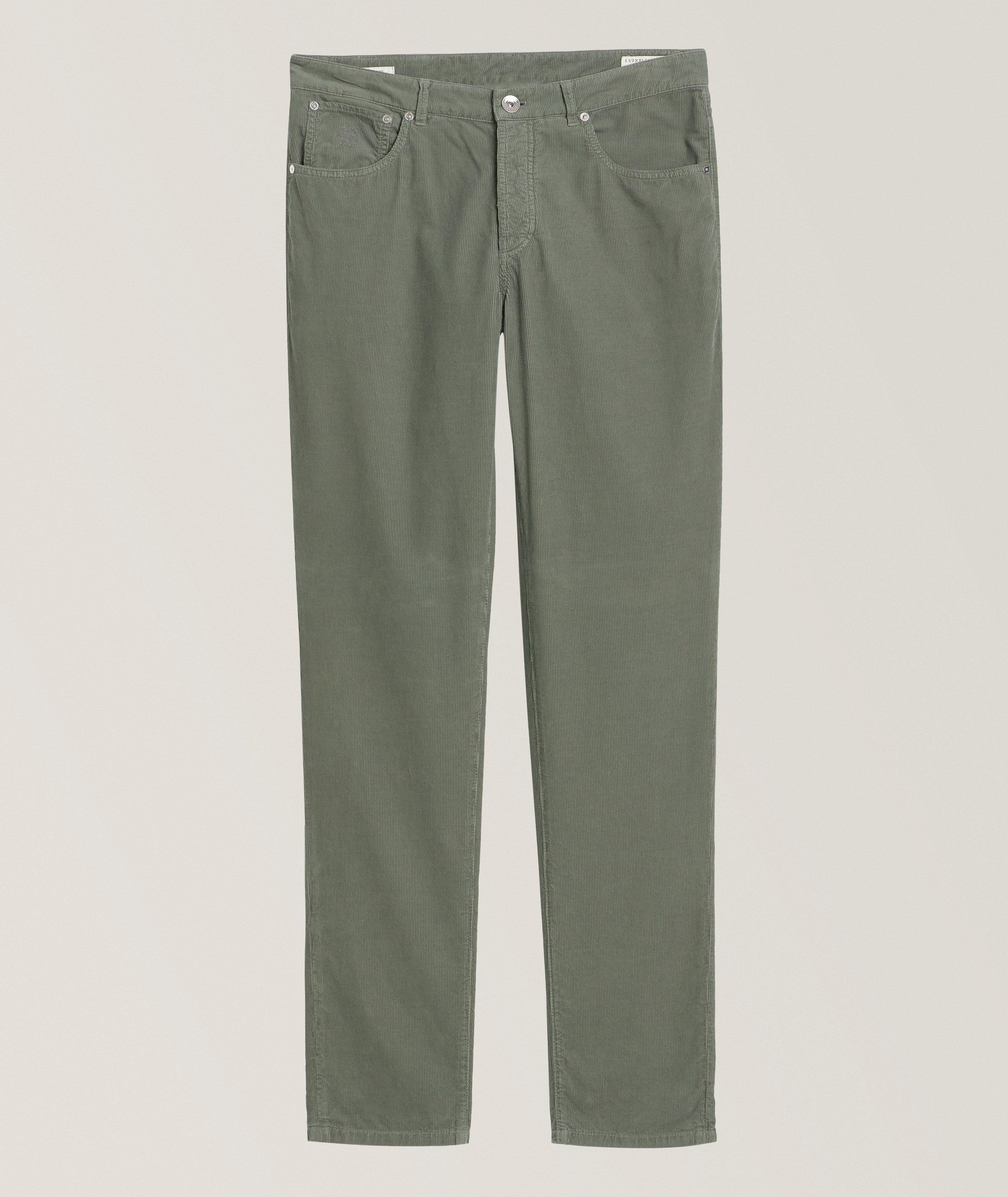 Italian Fit Cotton Corduroy Pants