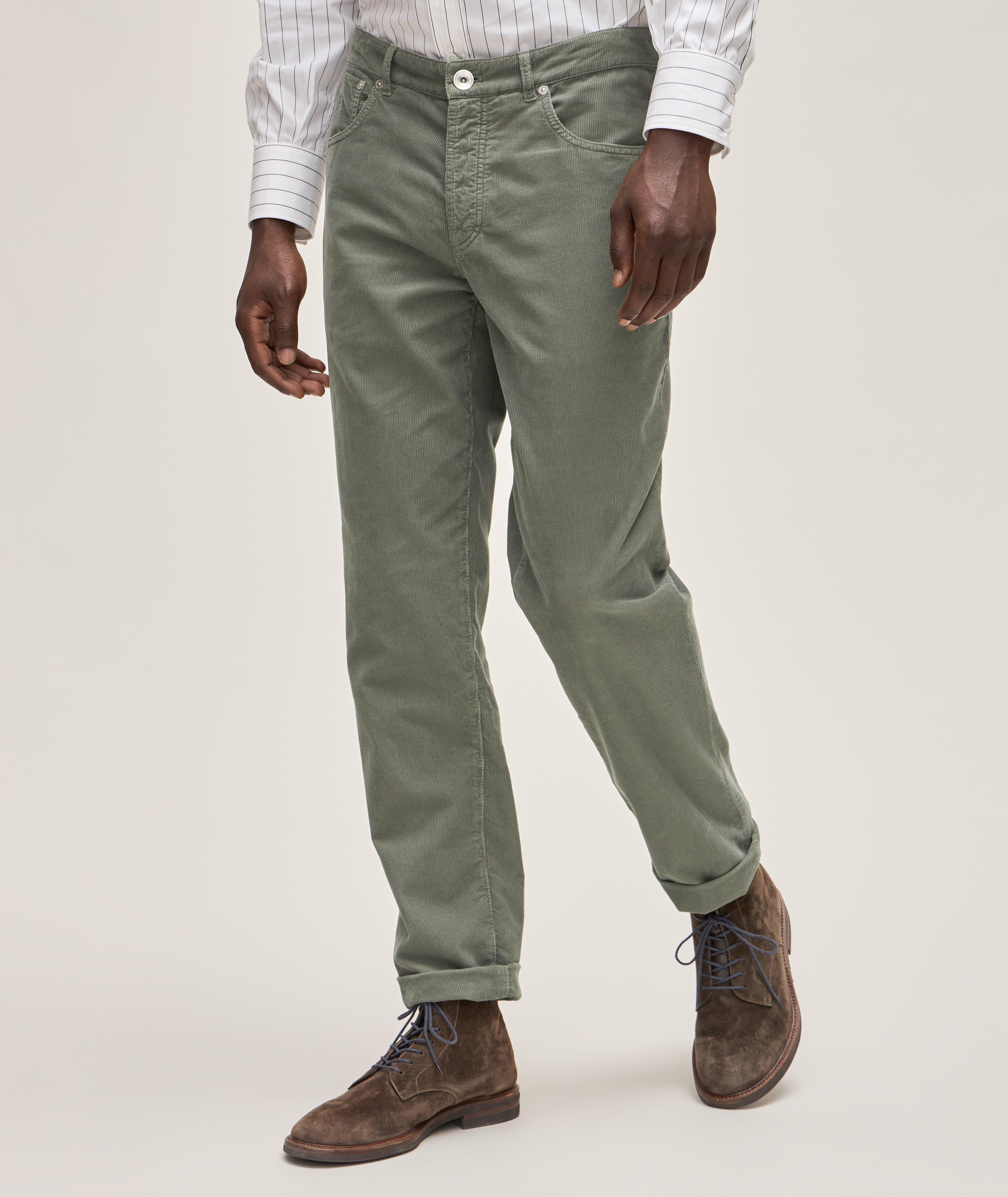 Italian Fit Cotton Corduroy Pants  image 1