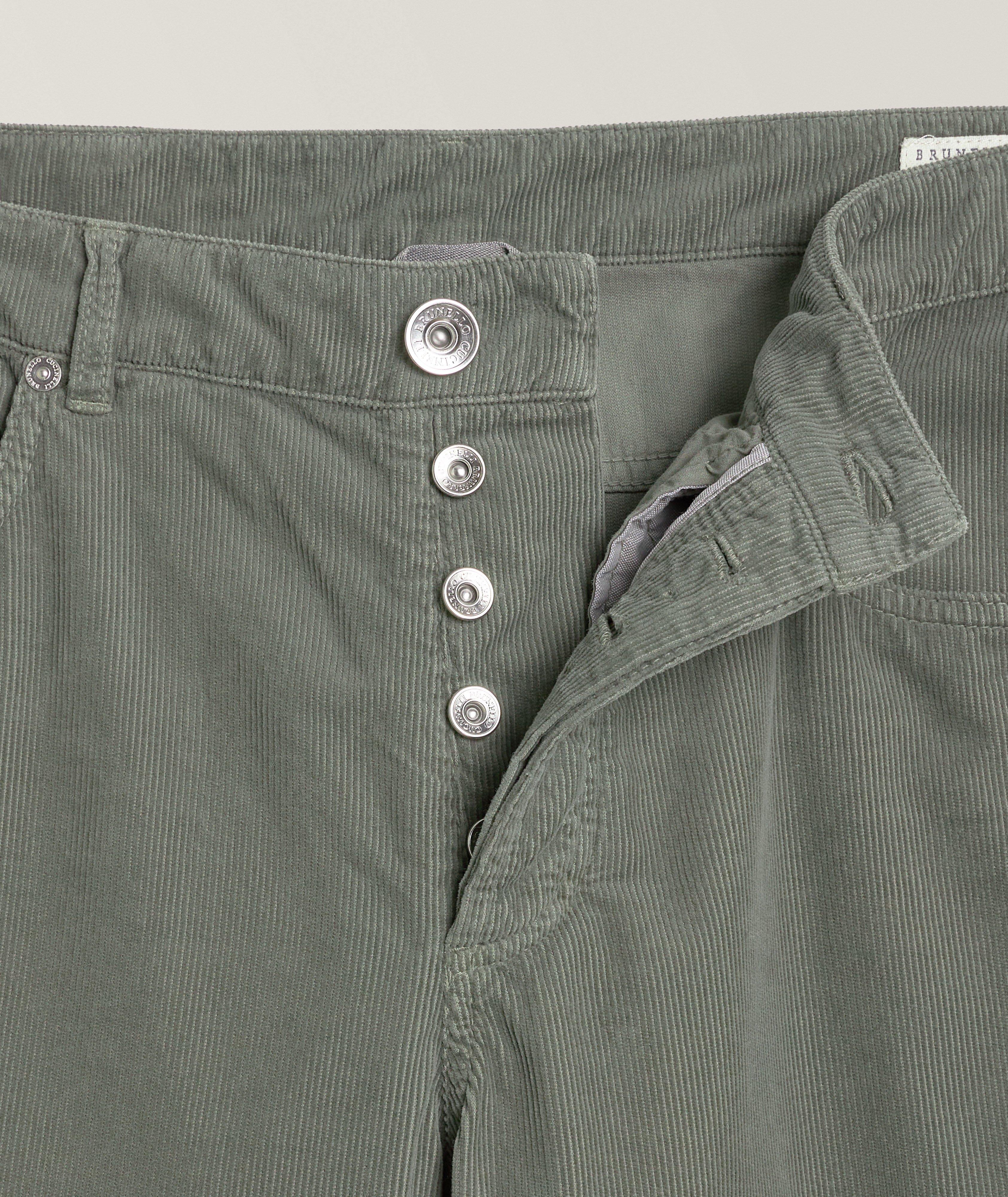 Italian Fit Cotton Corduroy Pants  image 4