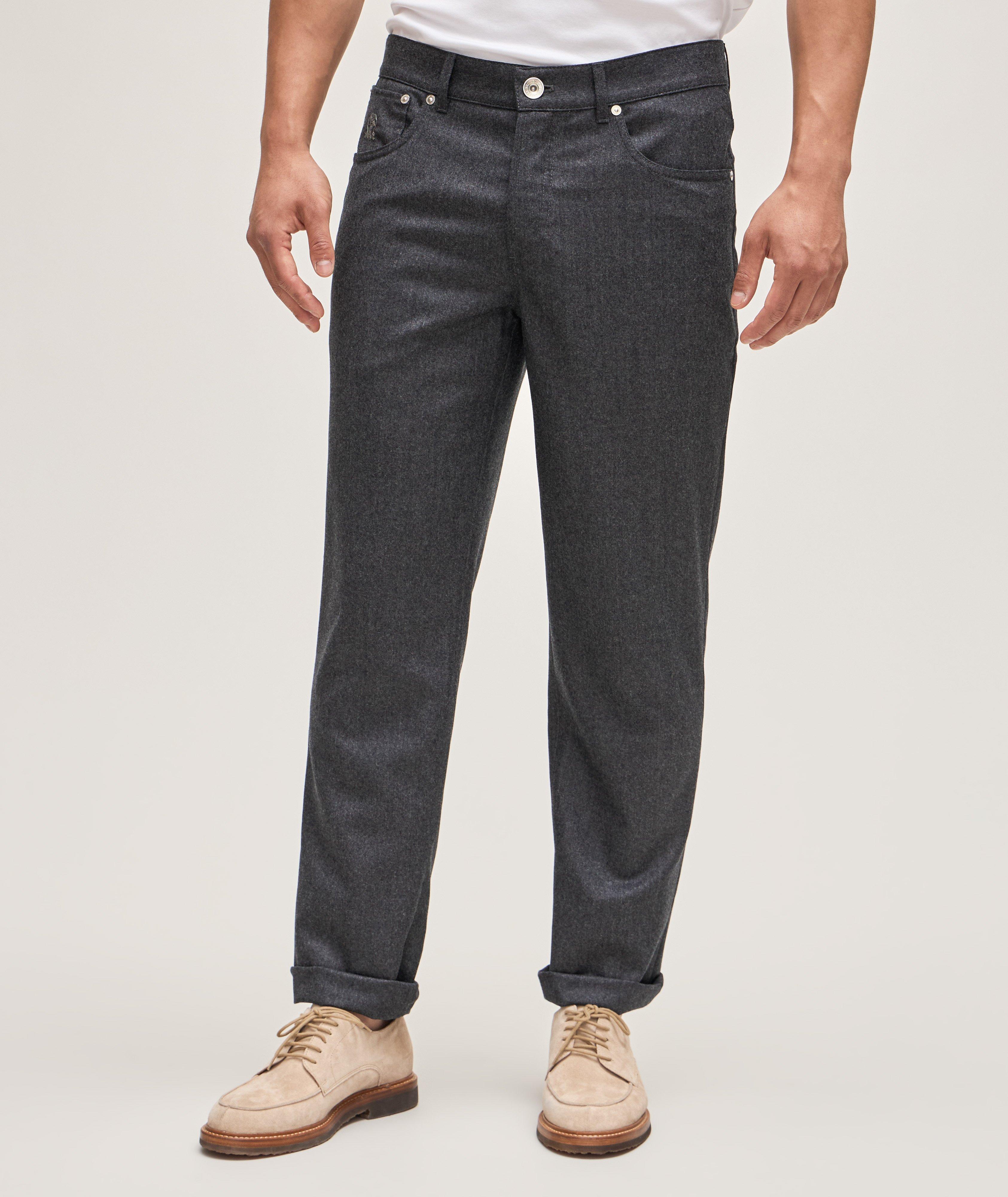 Italian-Fit Virgin Wool Pants  image 1