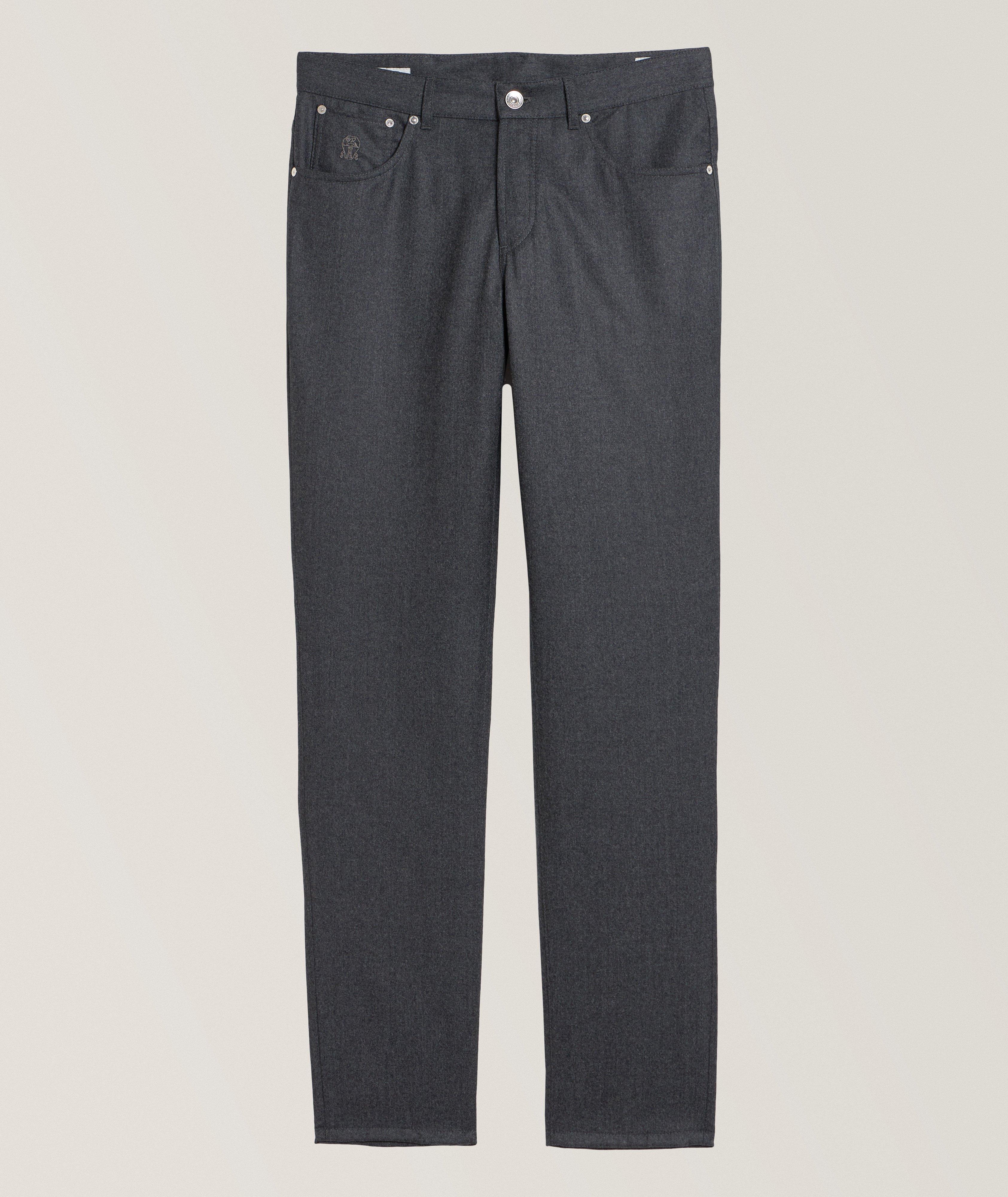 Italian-Fit Virgin Wool Pants  image 0