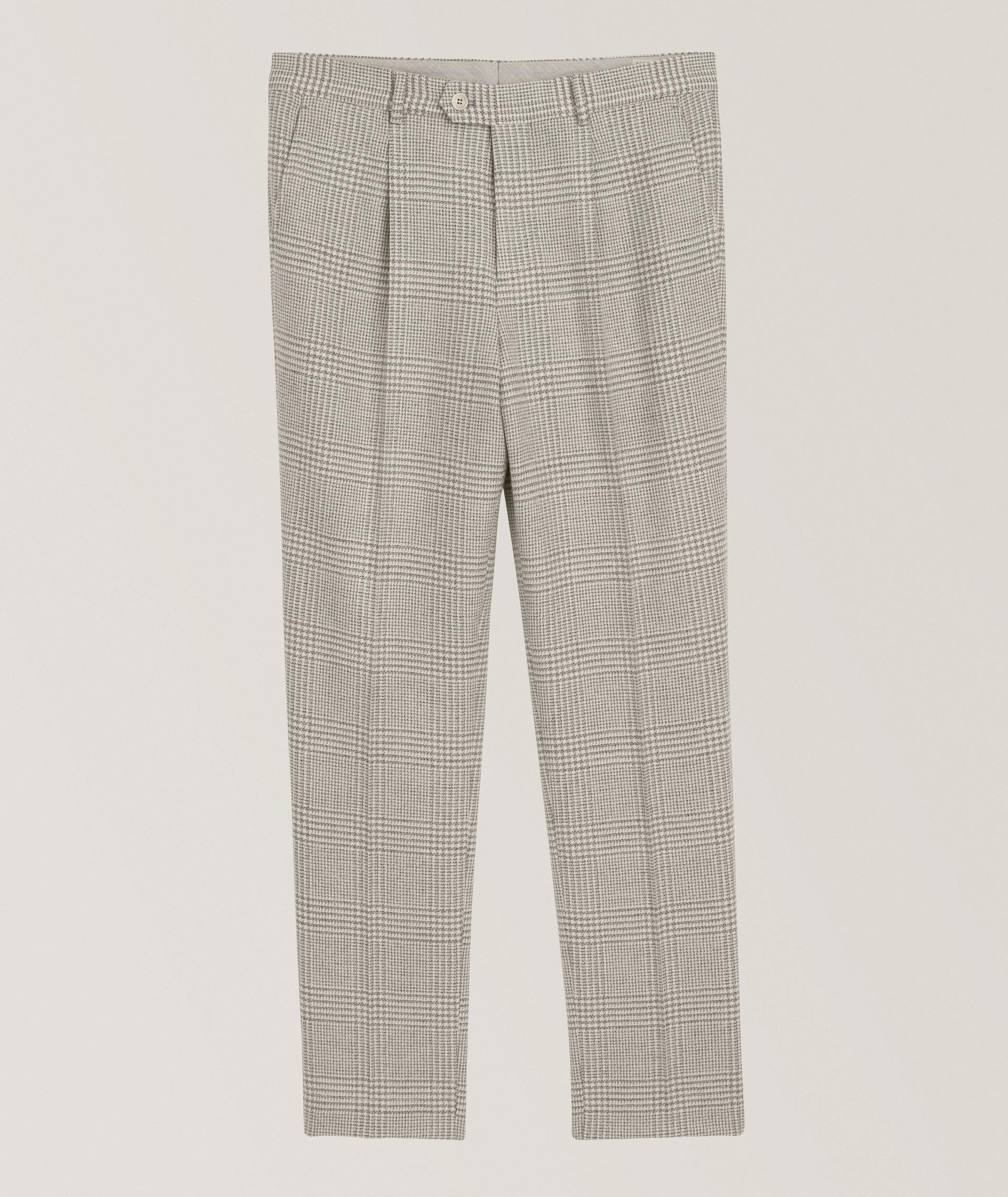 Pantalon en laine et en cachemire à carreaux prince-de-Galles image 0