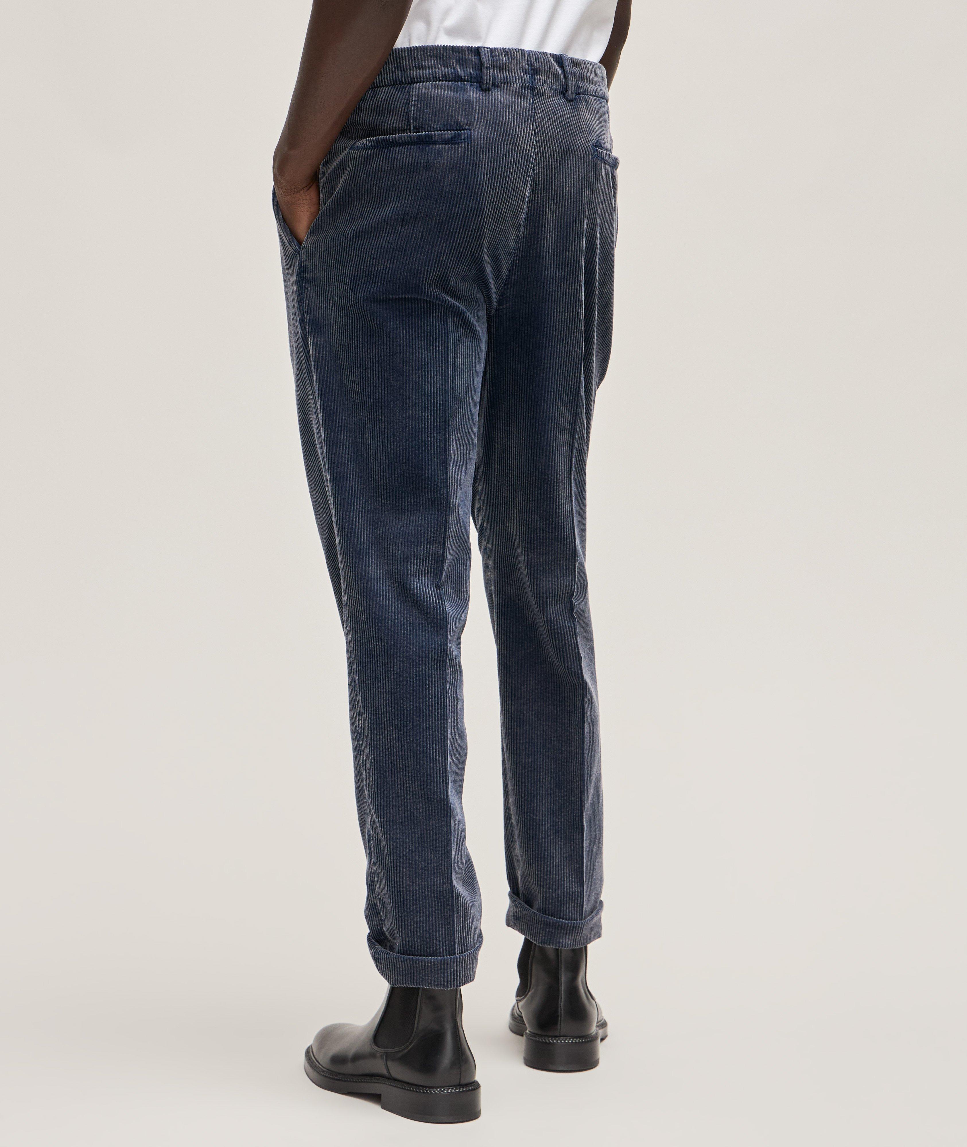 Leisure-Fit Pleated Corduroy Pants image 2