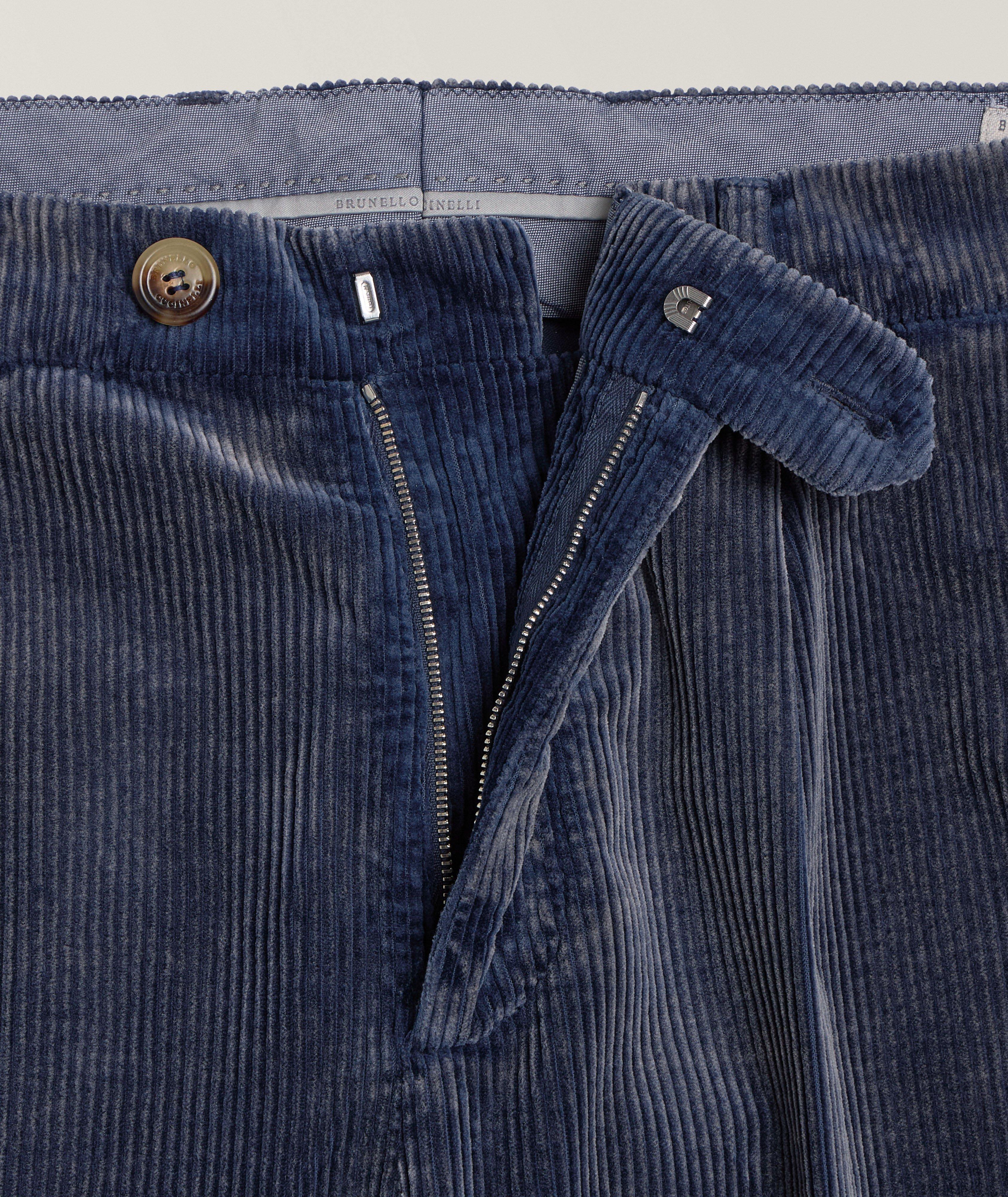 Leisure-Fit Pleated Corduroy Pants image 4