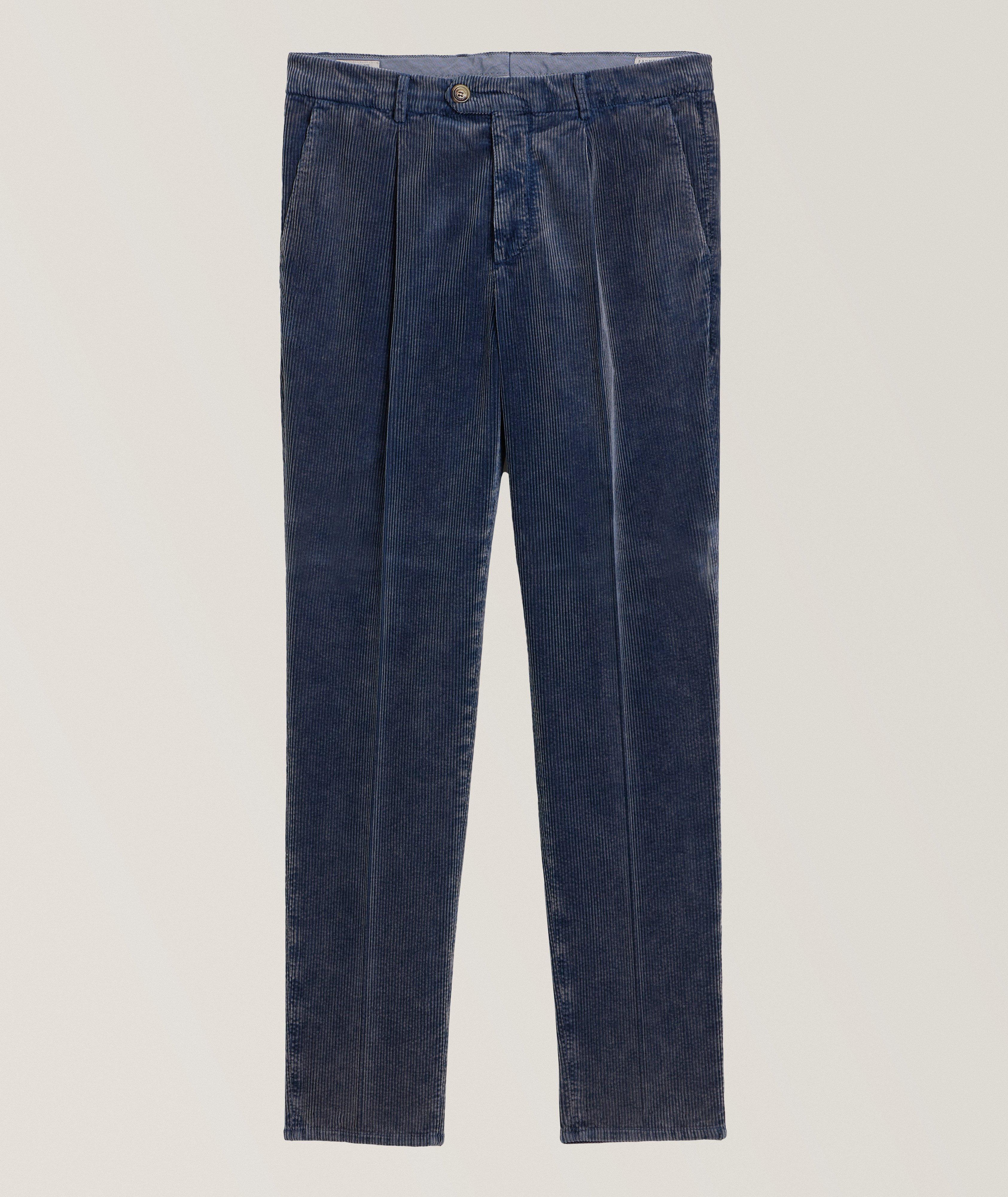 Leisure-Fit Pleated Corduroy Pants image 0