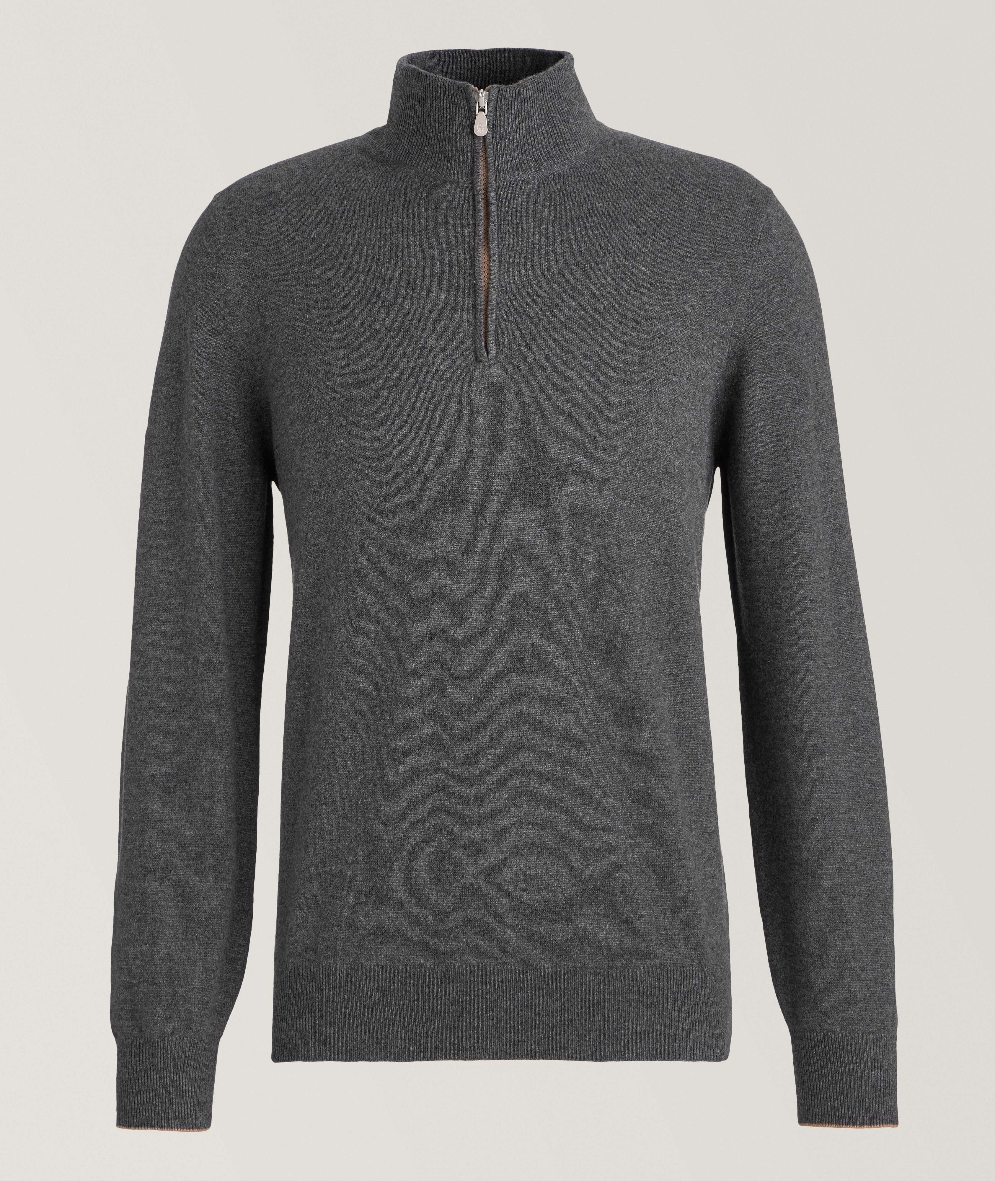 Quarter-Zip Cashmere Sweater image 0