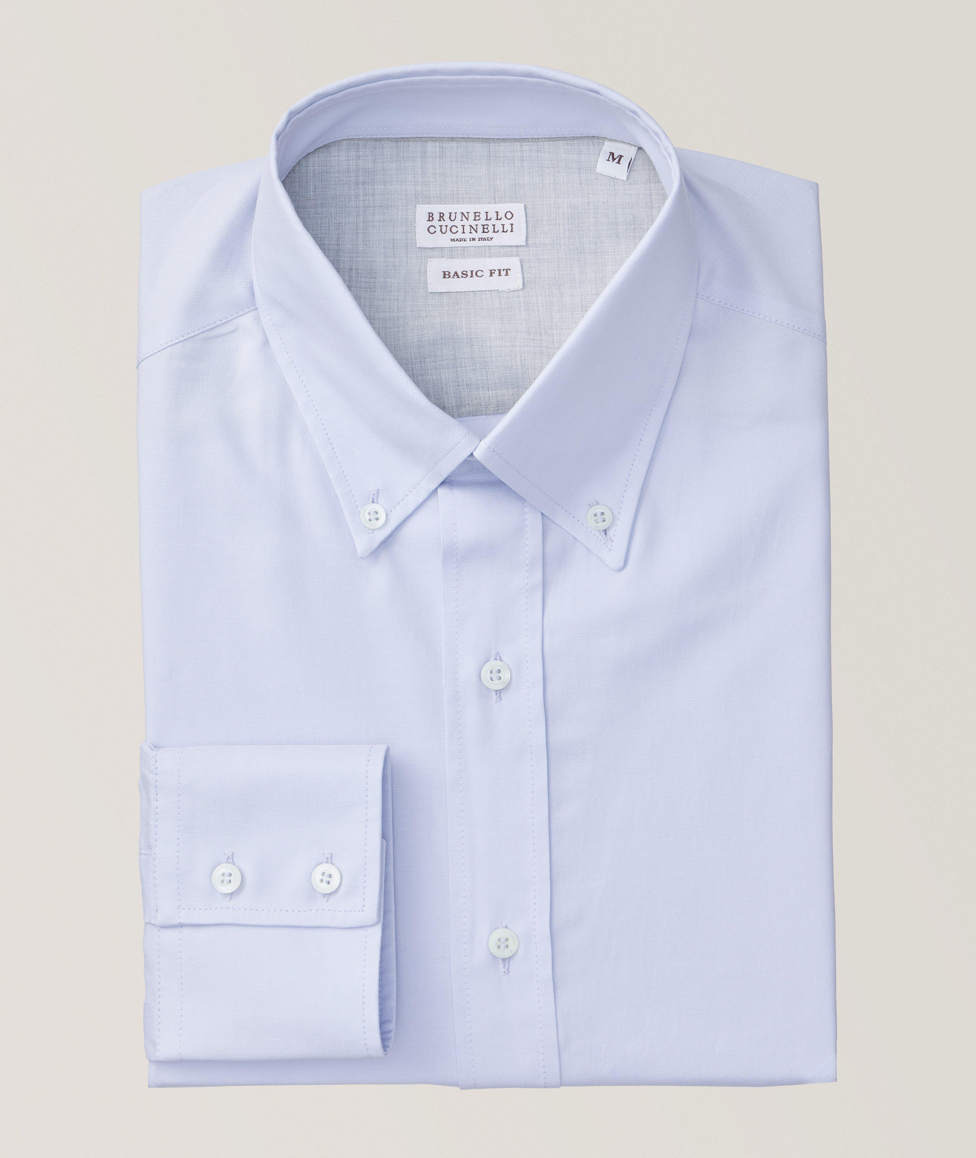 Basic Fit Button-Down Cotton Oxford Shirt image 0