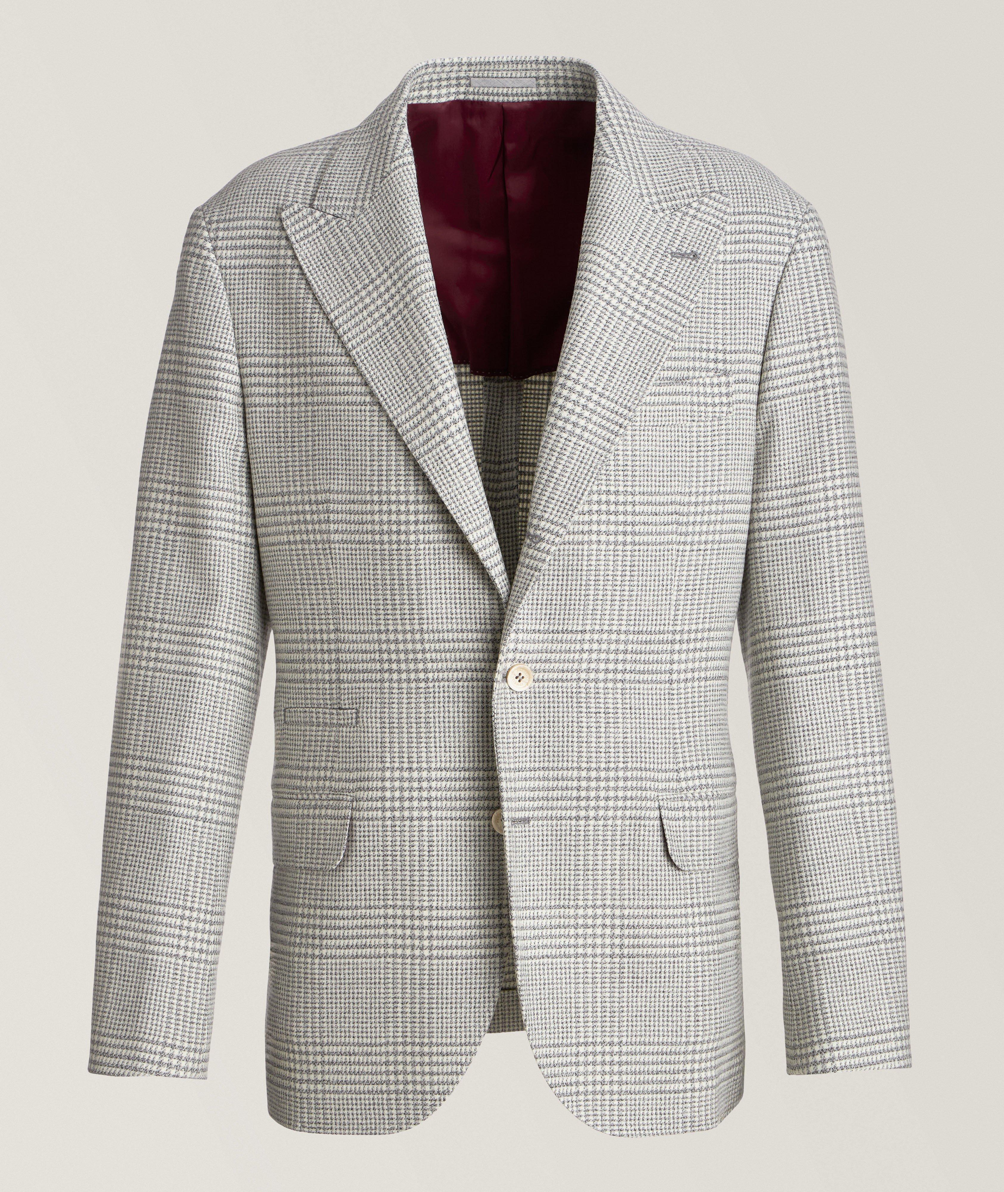 Wool-Cashmere Blend Prince of Wales Check Sport Jacket image 0