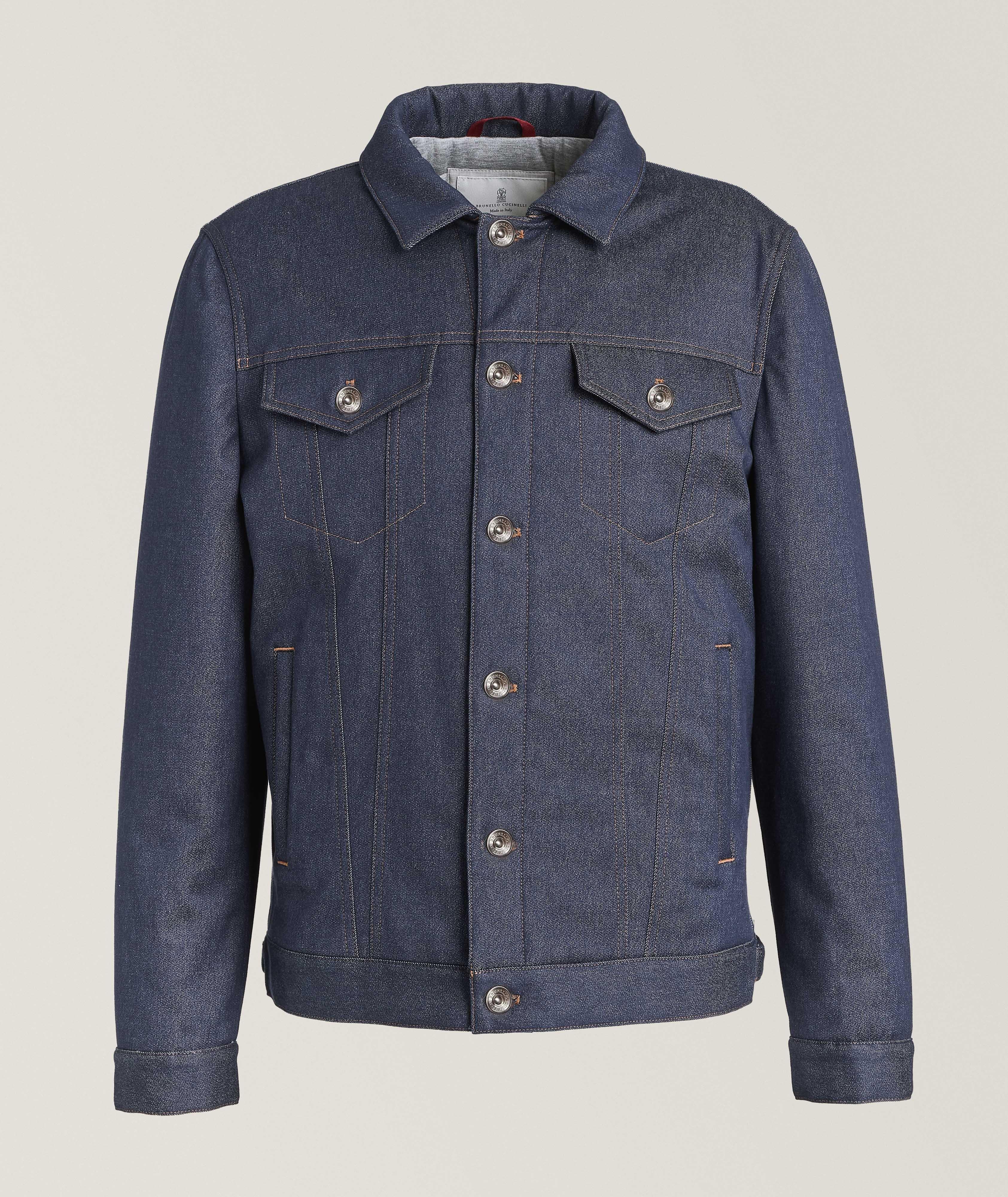 Brunello Cucinelli Denim Padded Trucker Jacket Coats Harry Rosen