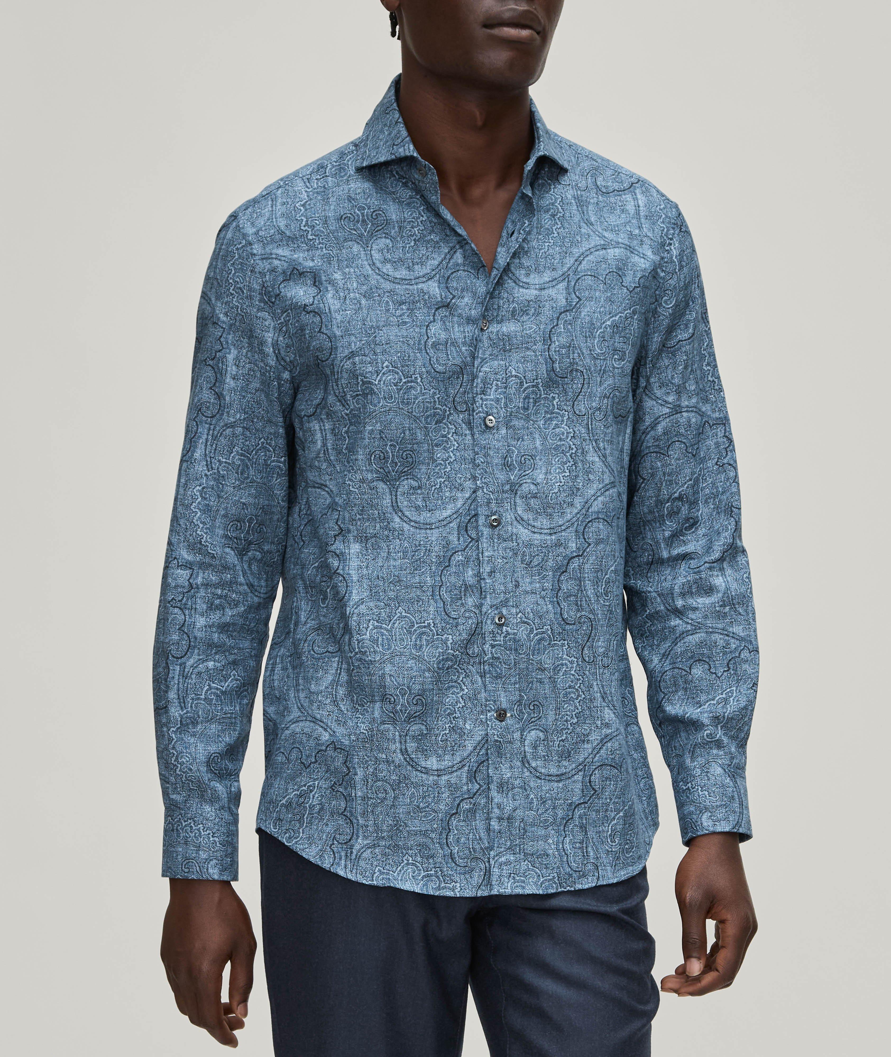 Chemise décontractée en coton à motif paisley image 1