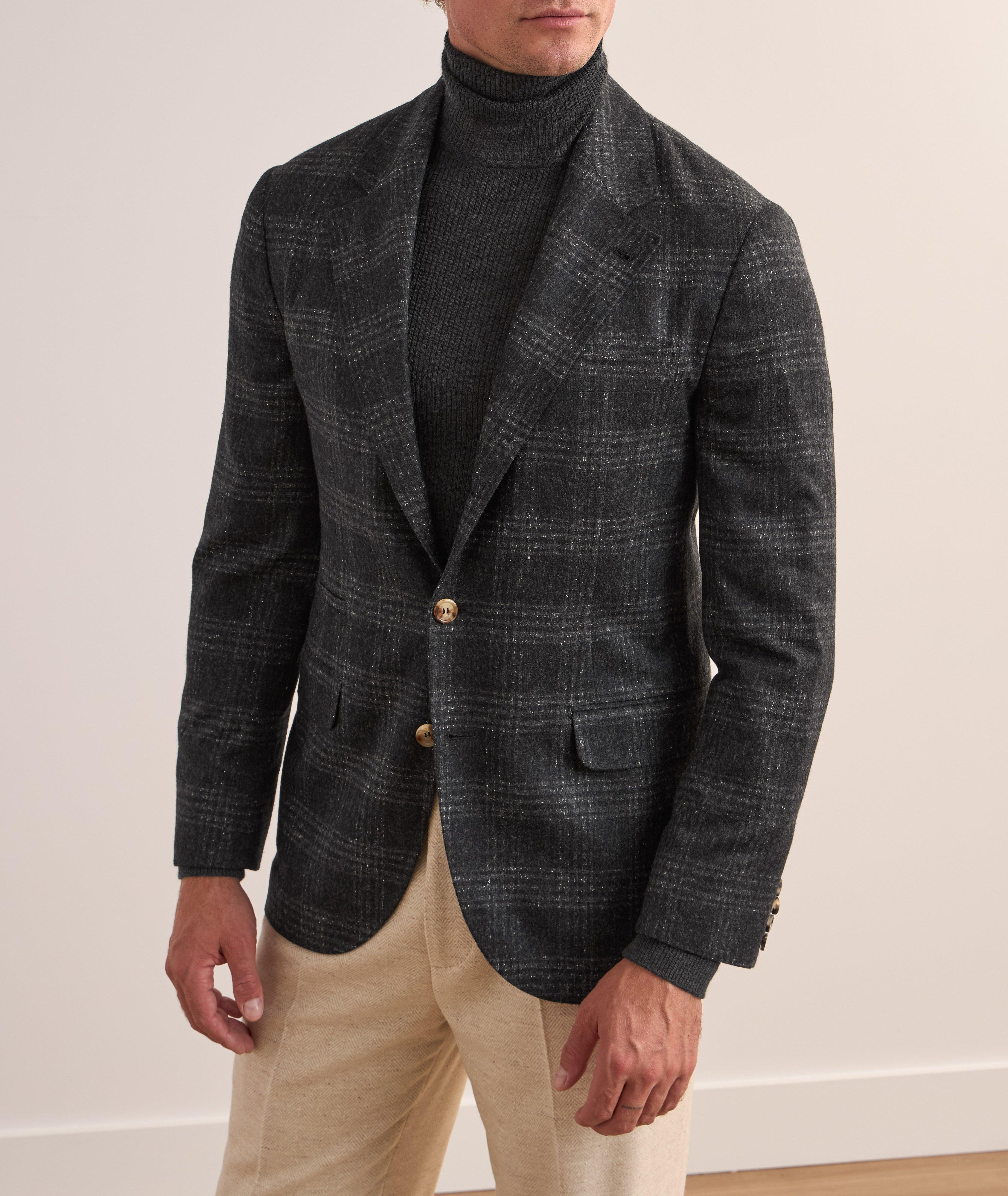 Plaid Silk-Blend Sport Jacket image 1