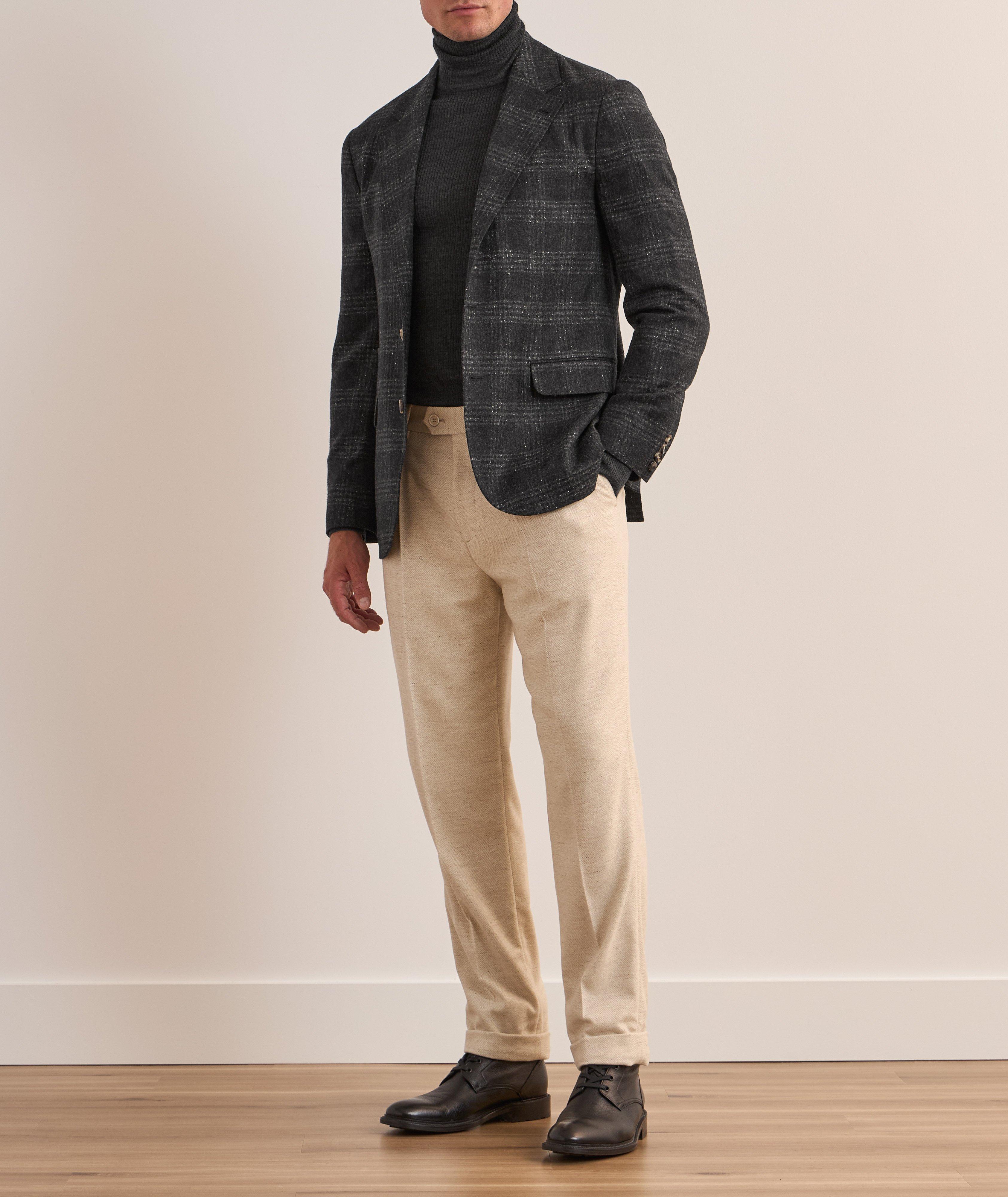 Plaid Silk-Blend Sport Jacket image 4