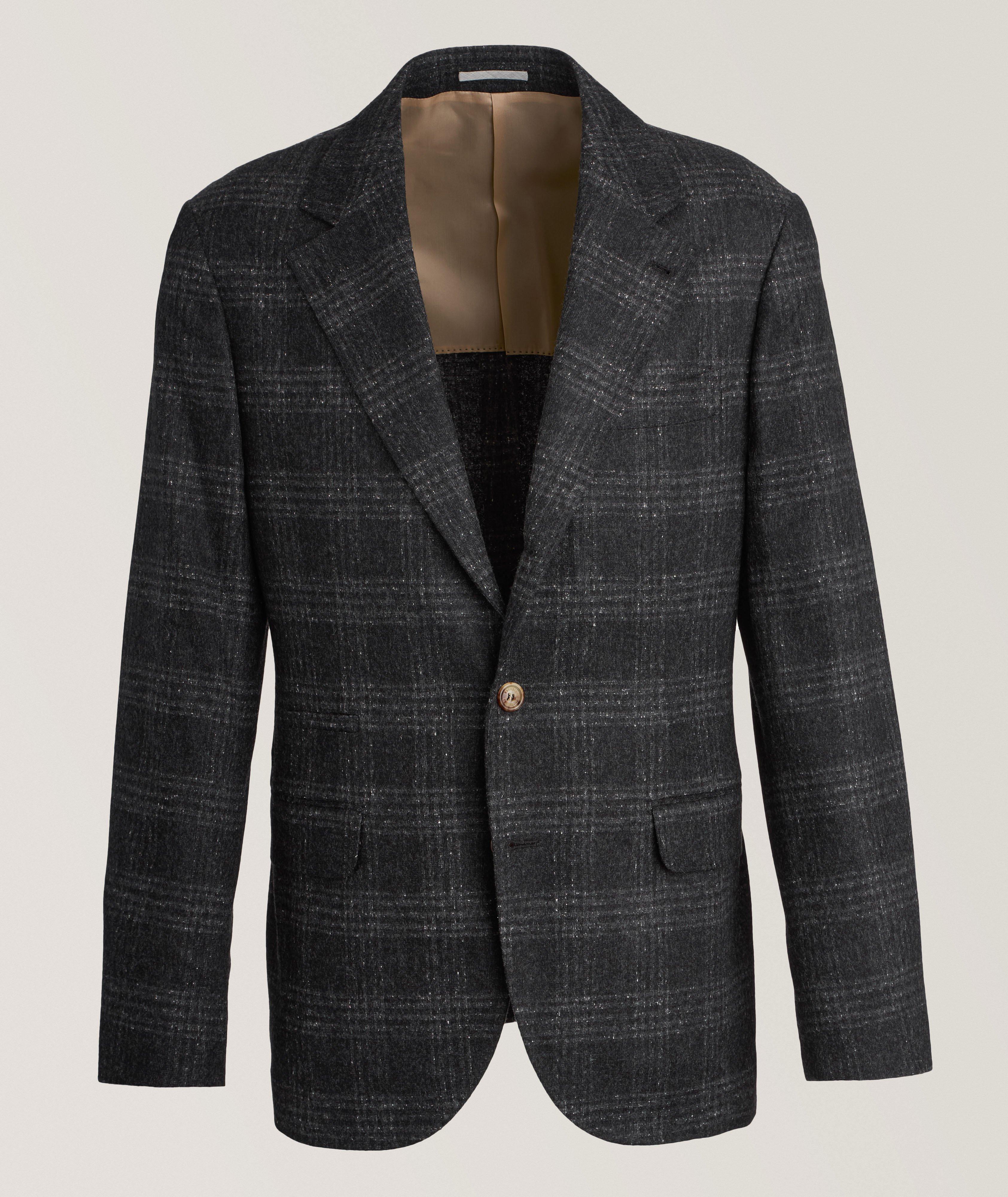 Plaid Silk-Blend Sport Jacket image 0