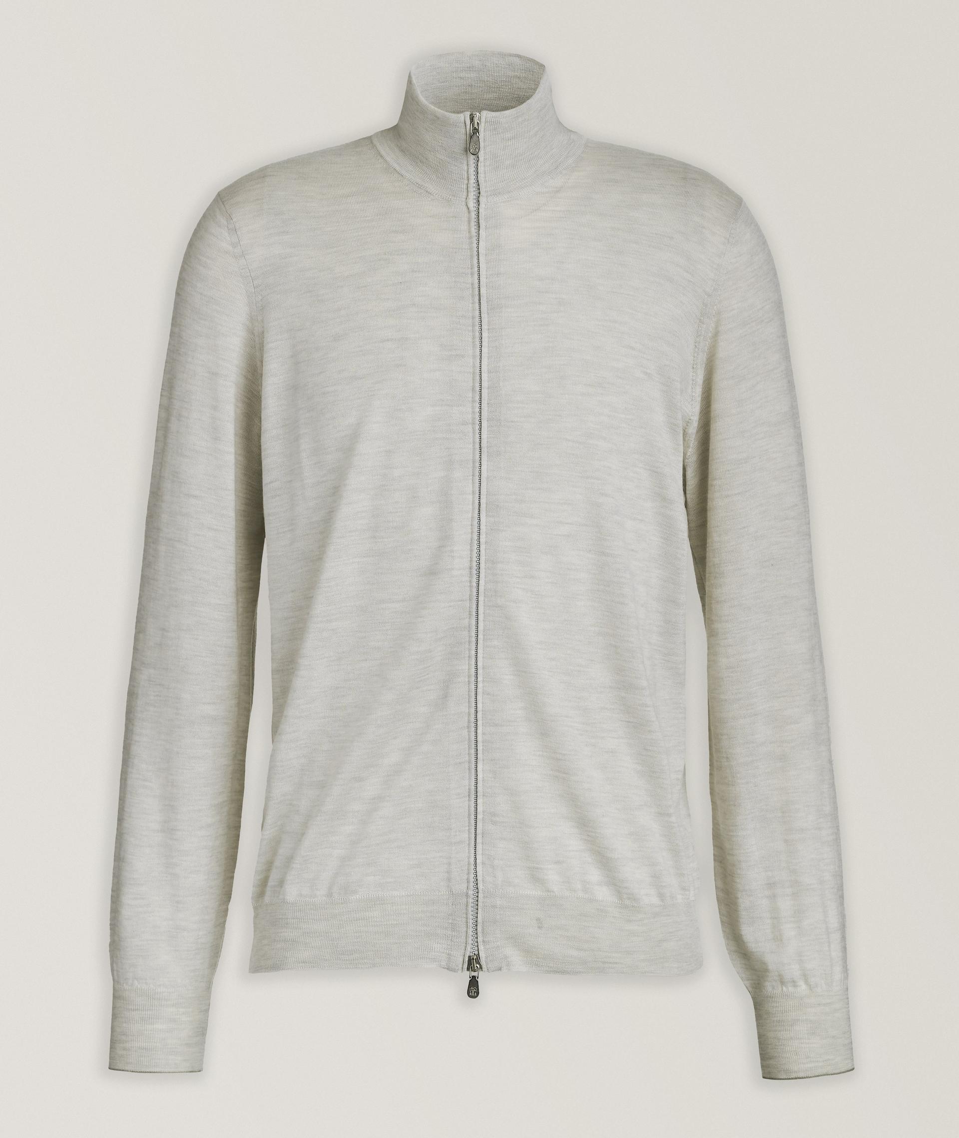 Pull en laine et en cachemire à glissière image 0