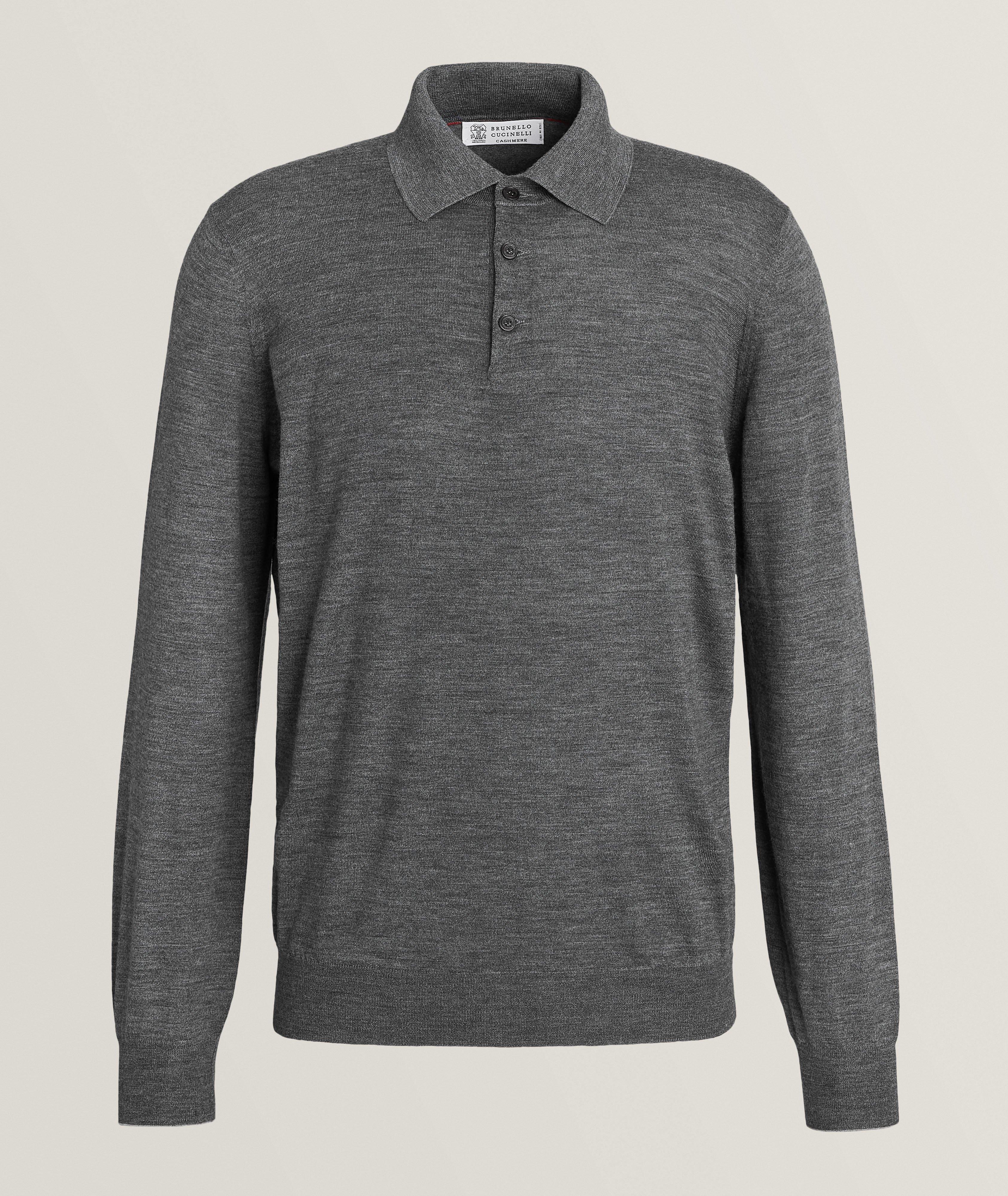 Fine Gauge Wool-Cashmere Knitted Polo  image 0